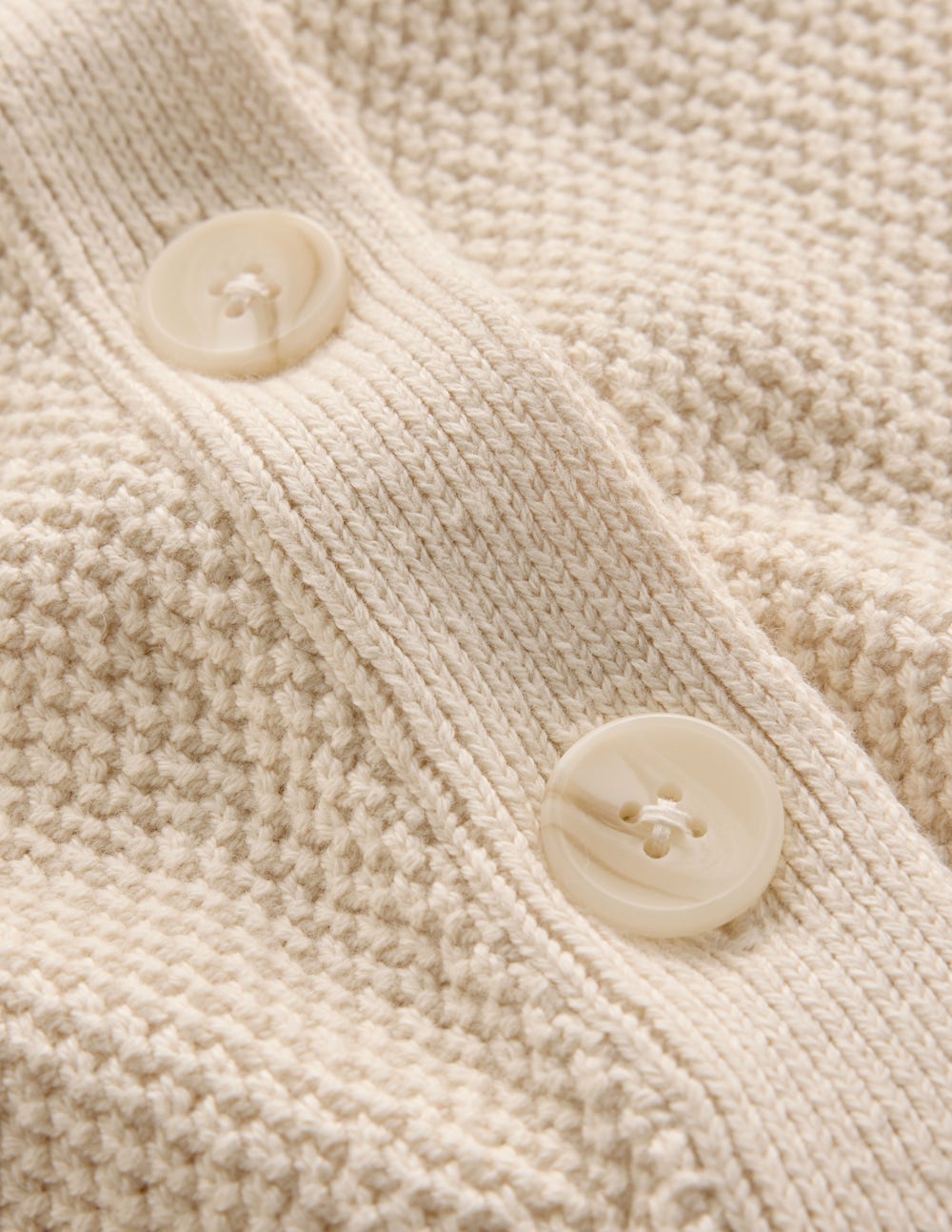 Hayley Cotton V-neck Cardigan-Warm Ivory-7