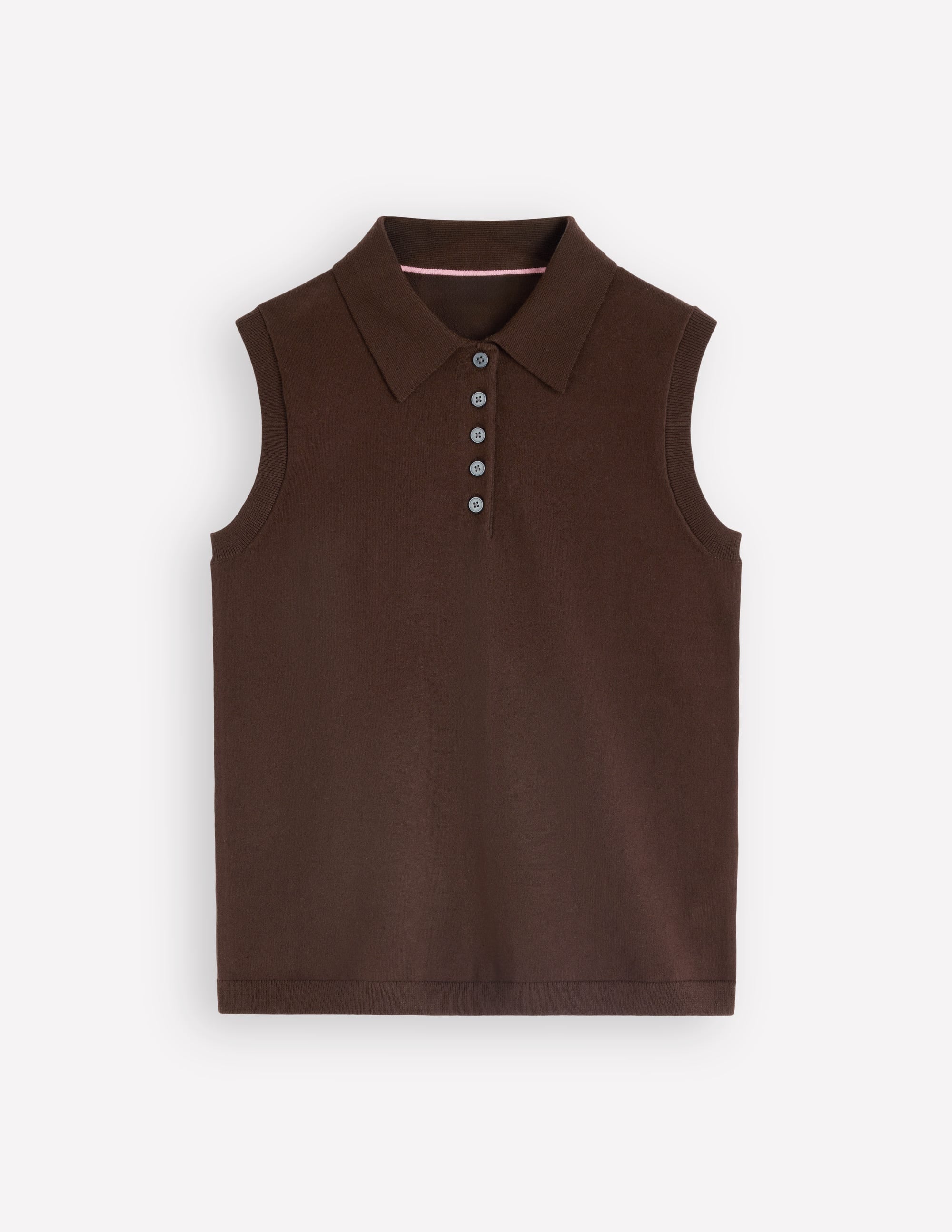 Chloe Henley Knitted Tank-Bitter Chocolate | Boden USA