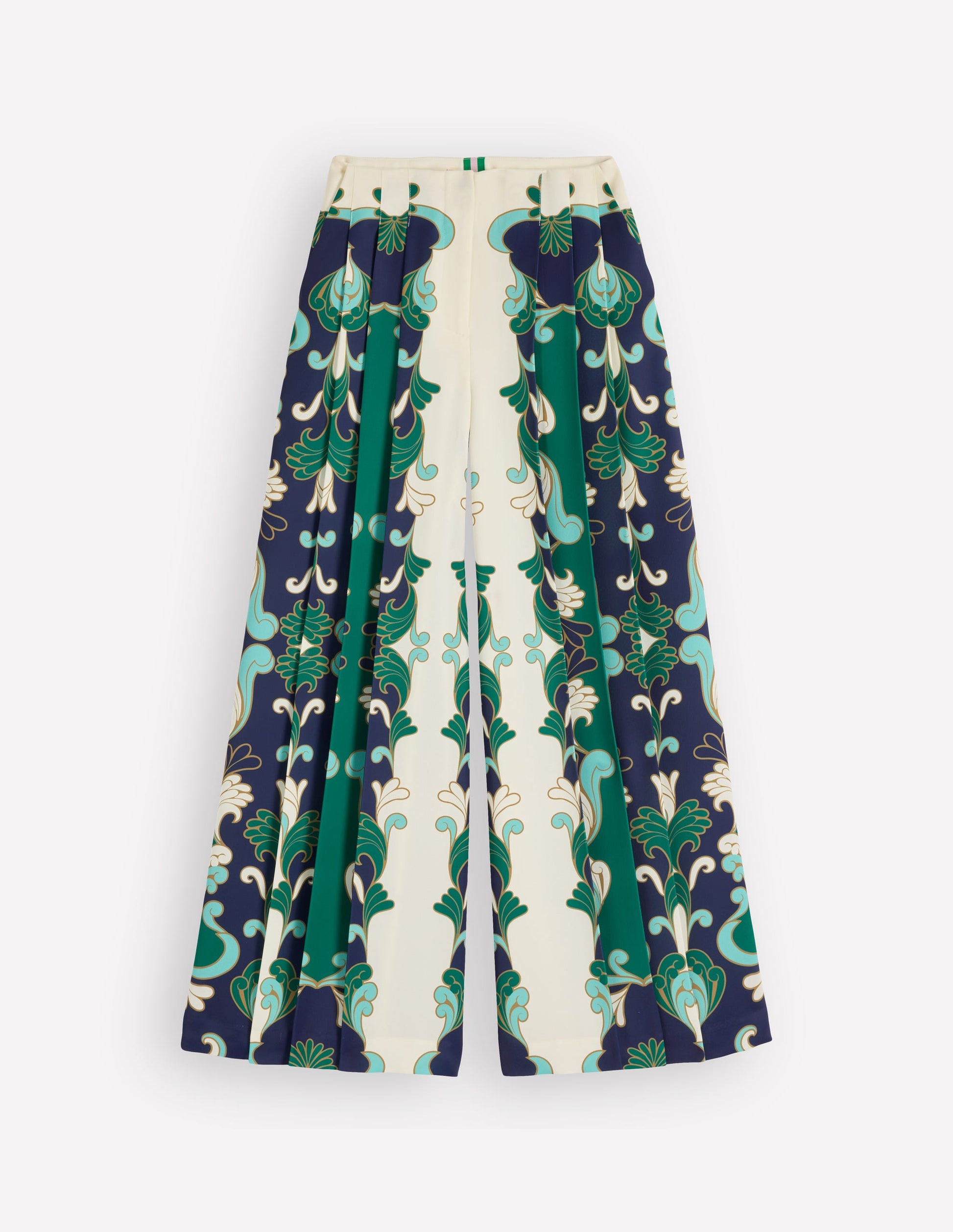 Regent Wide Leg Pants-Ivory, Foliage Whirl-7