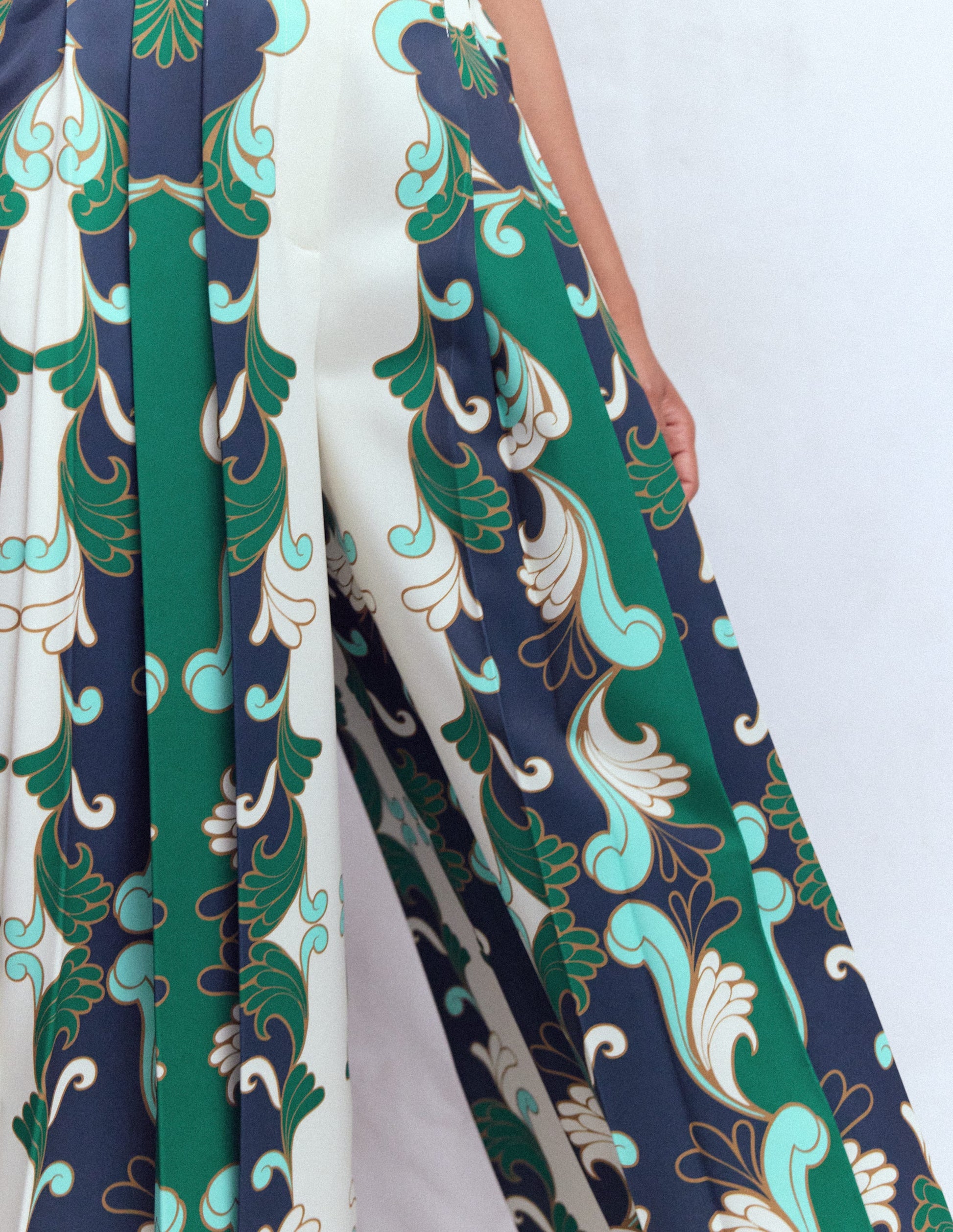 Regent Wide Leg Pants-Ivory, Foliage Whirl-3