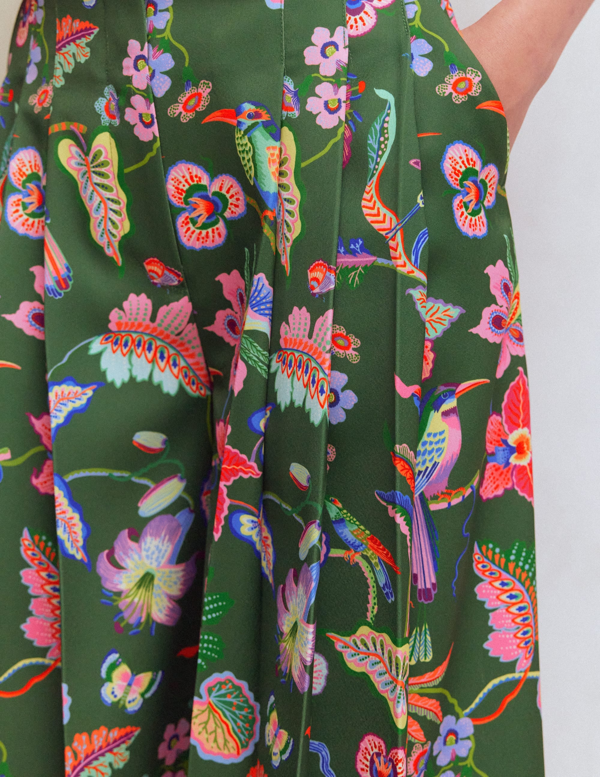 Regent Wide Leg Pants-Hunter Green, Orchid Canopy - Image 2