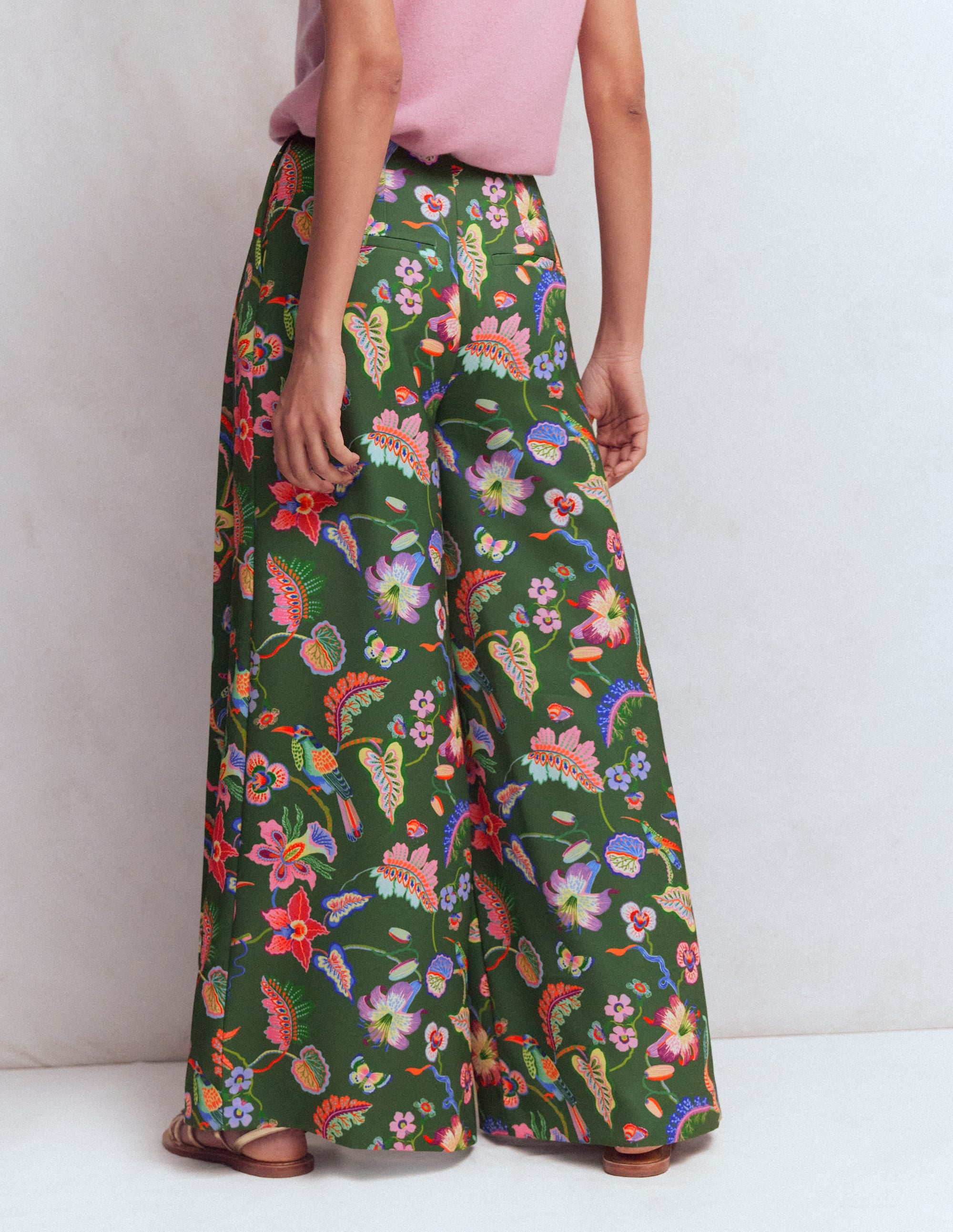 Regent Wide Leg Pants-Hunter Green, Orchid Canopy - Image 3