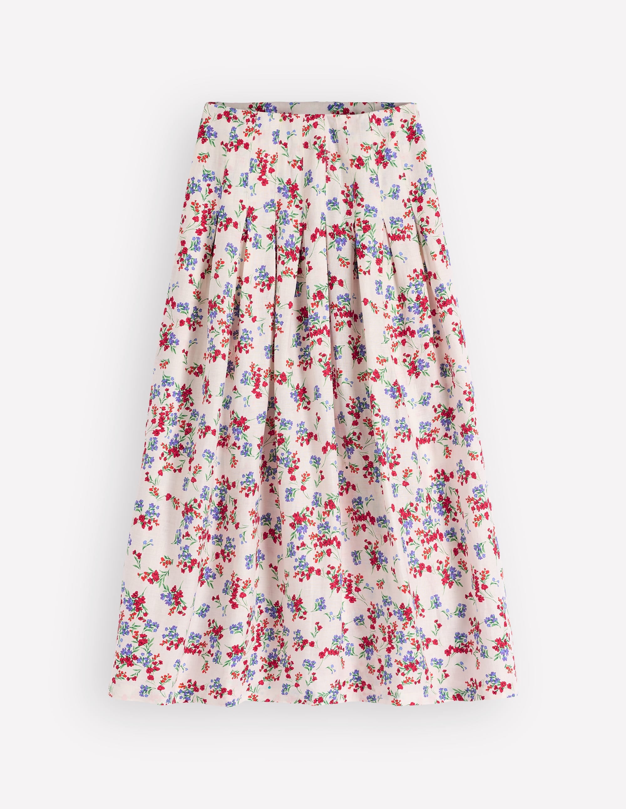 Valentina Linen Skirt-Ivory, Bloom Scatter - Image 9