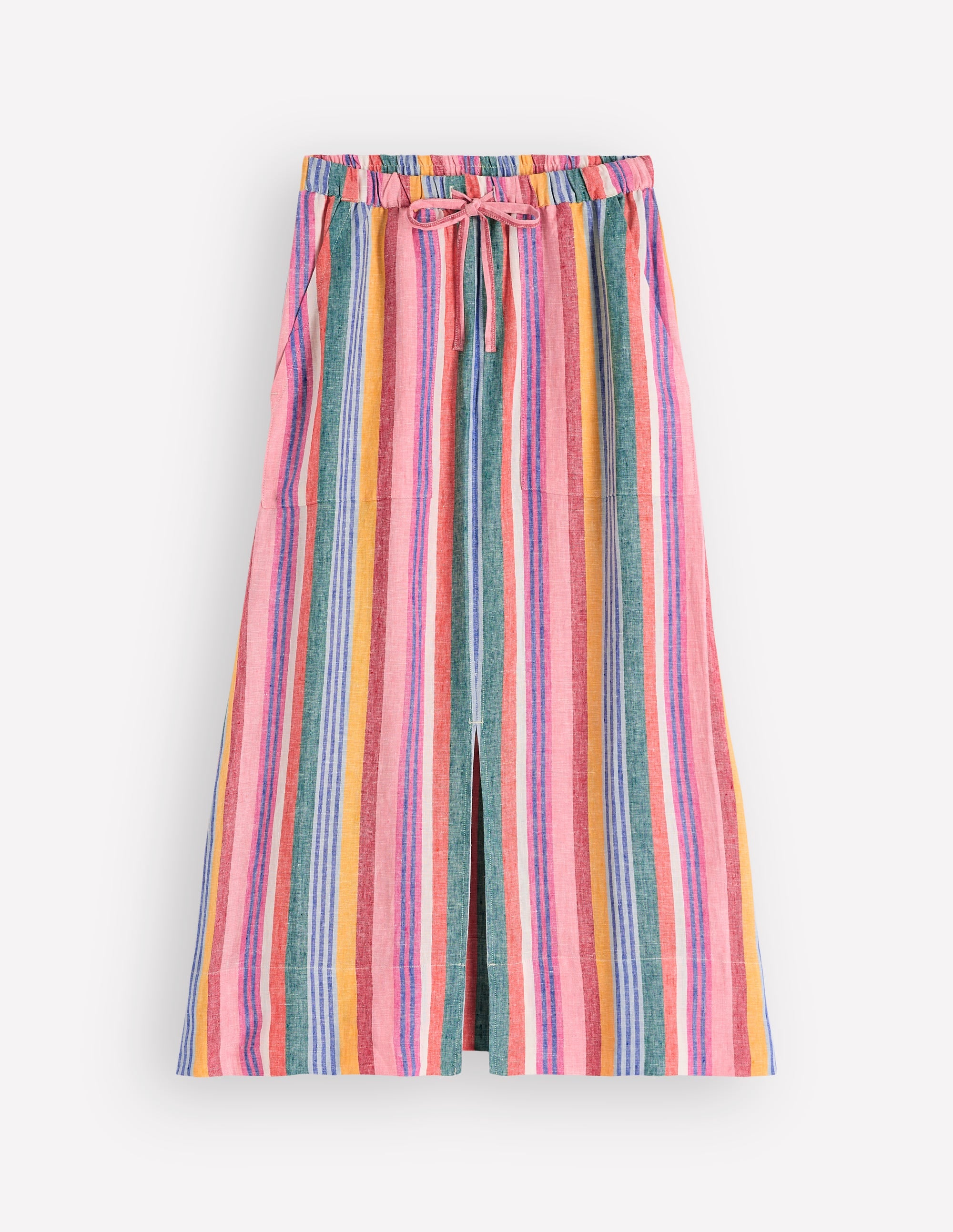 Layla Linen Skirt-Hot Varigated Multistripe - Image 7