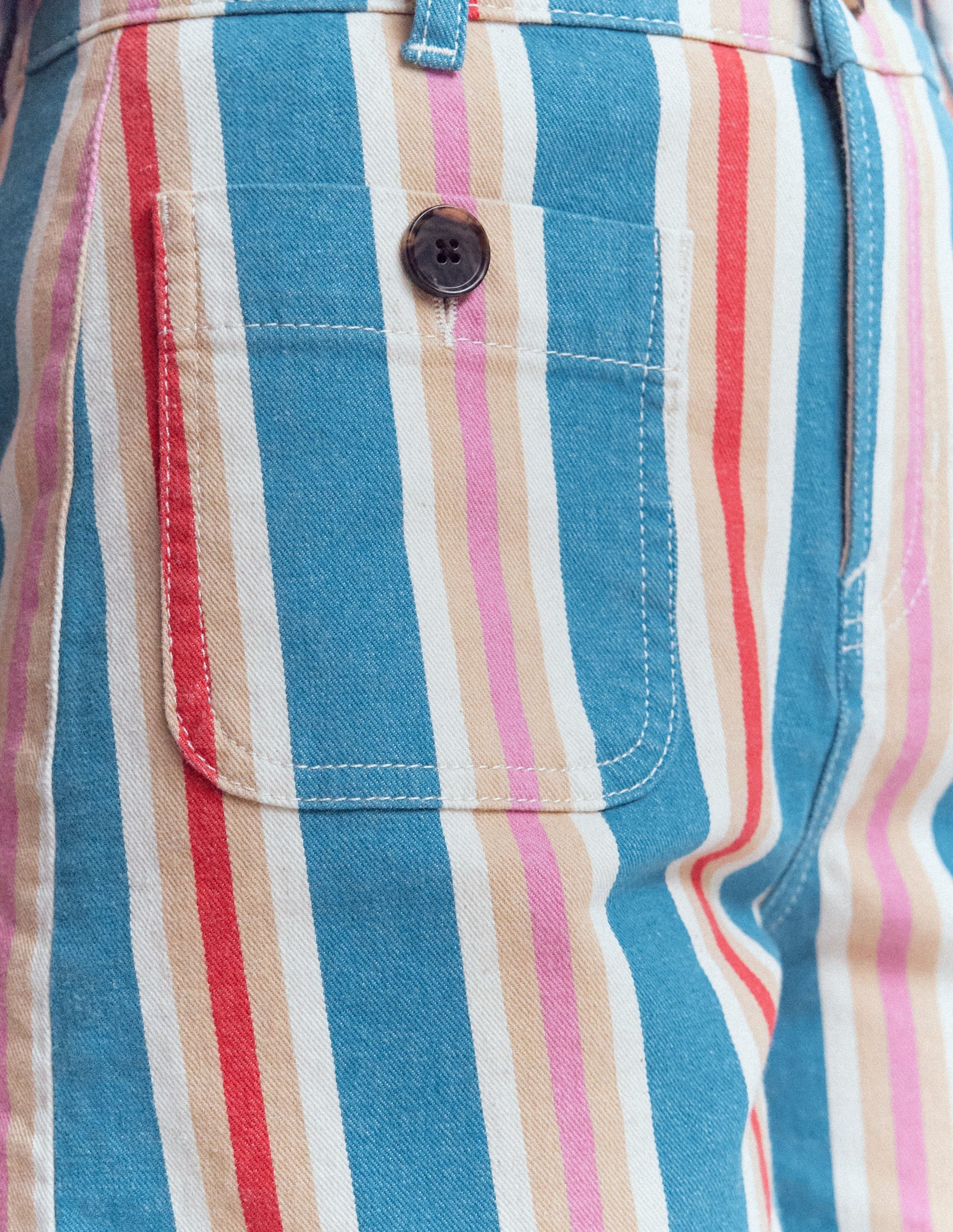 Primrose Denim Shorts-Blue, Pink, Red Multistripe-6