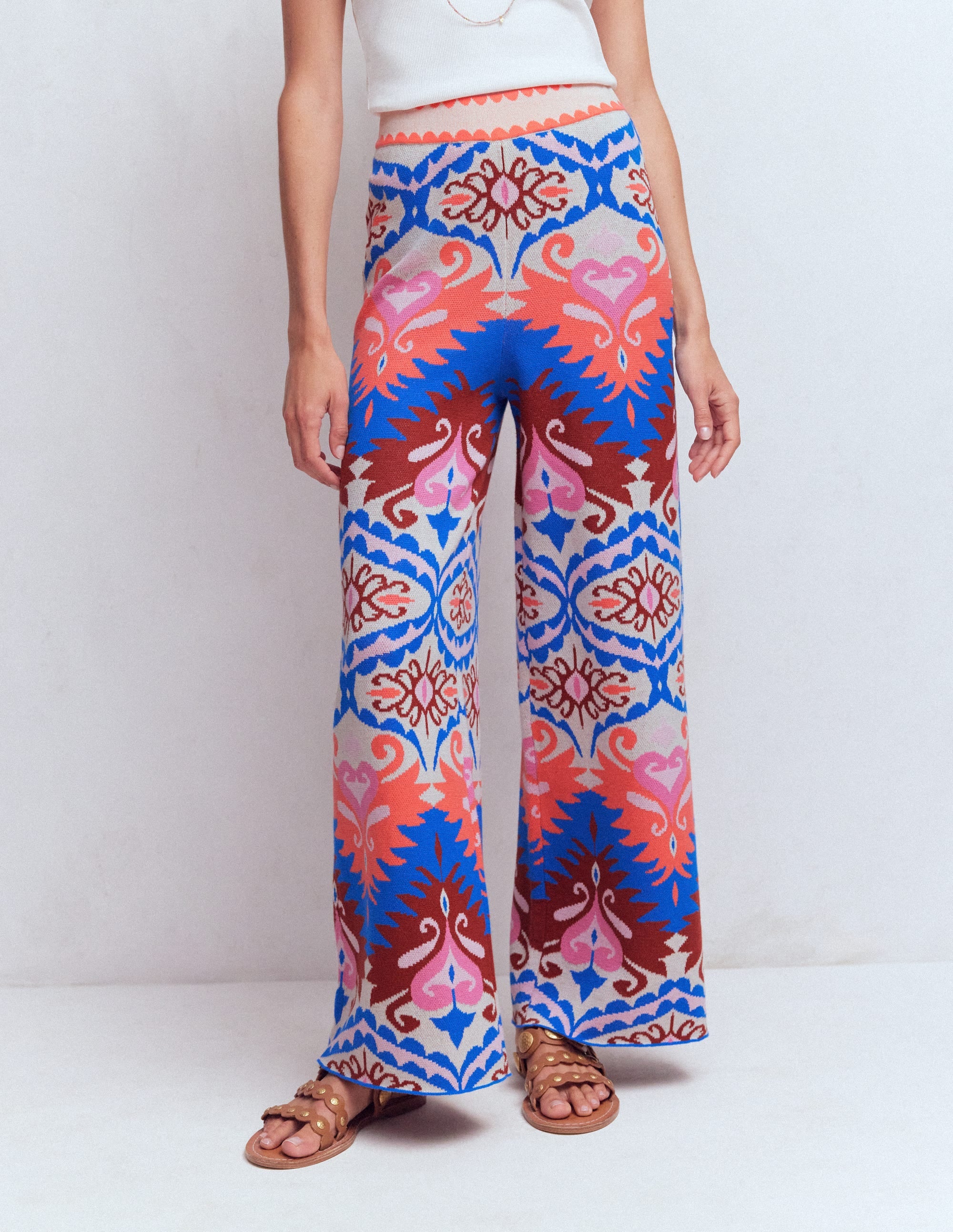 Jacquard Knitted Pants - Multi Aztec | Boden USA