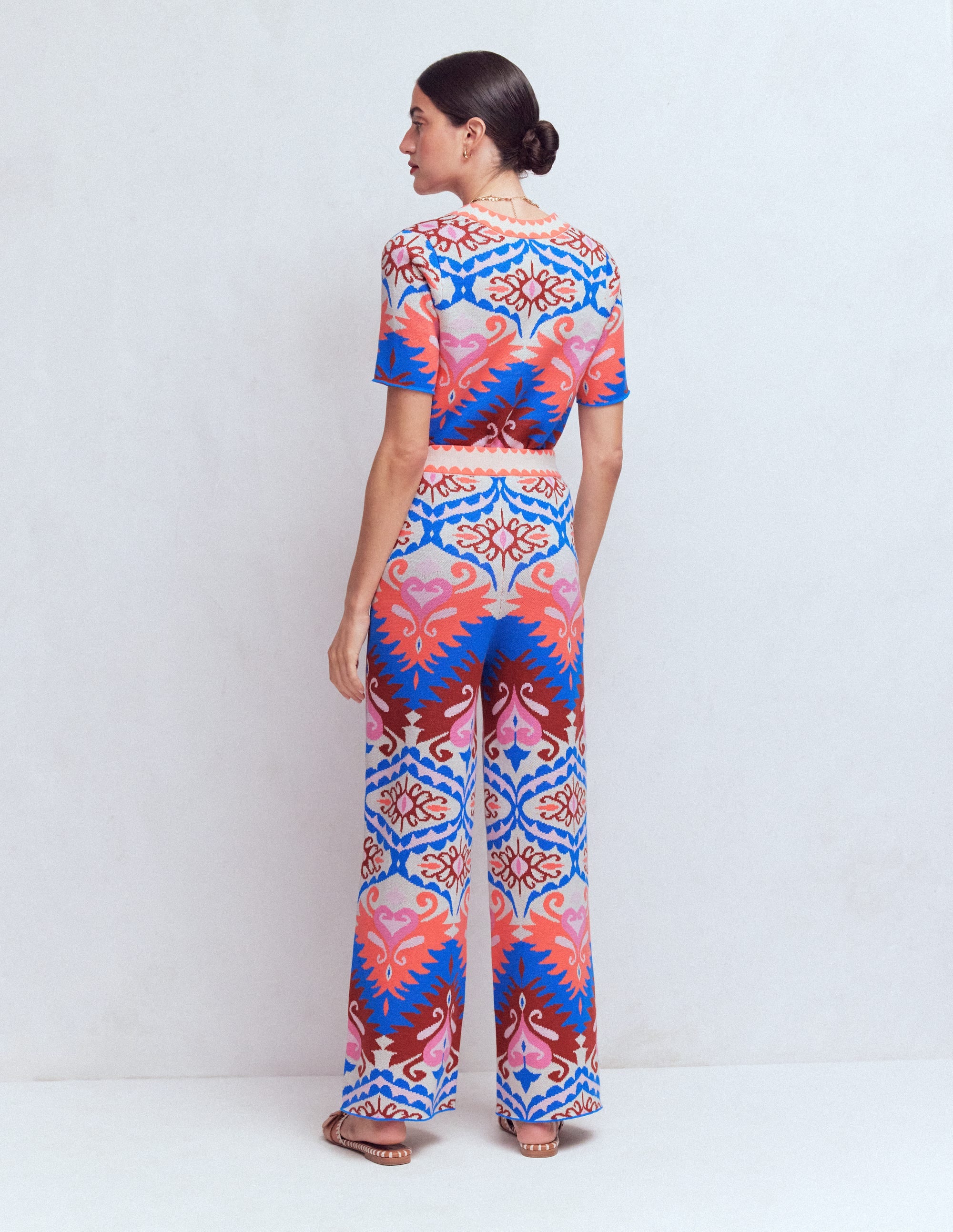 Jacquard Knitted Pants - Multi Aztec | Boden USA