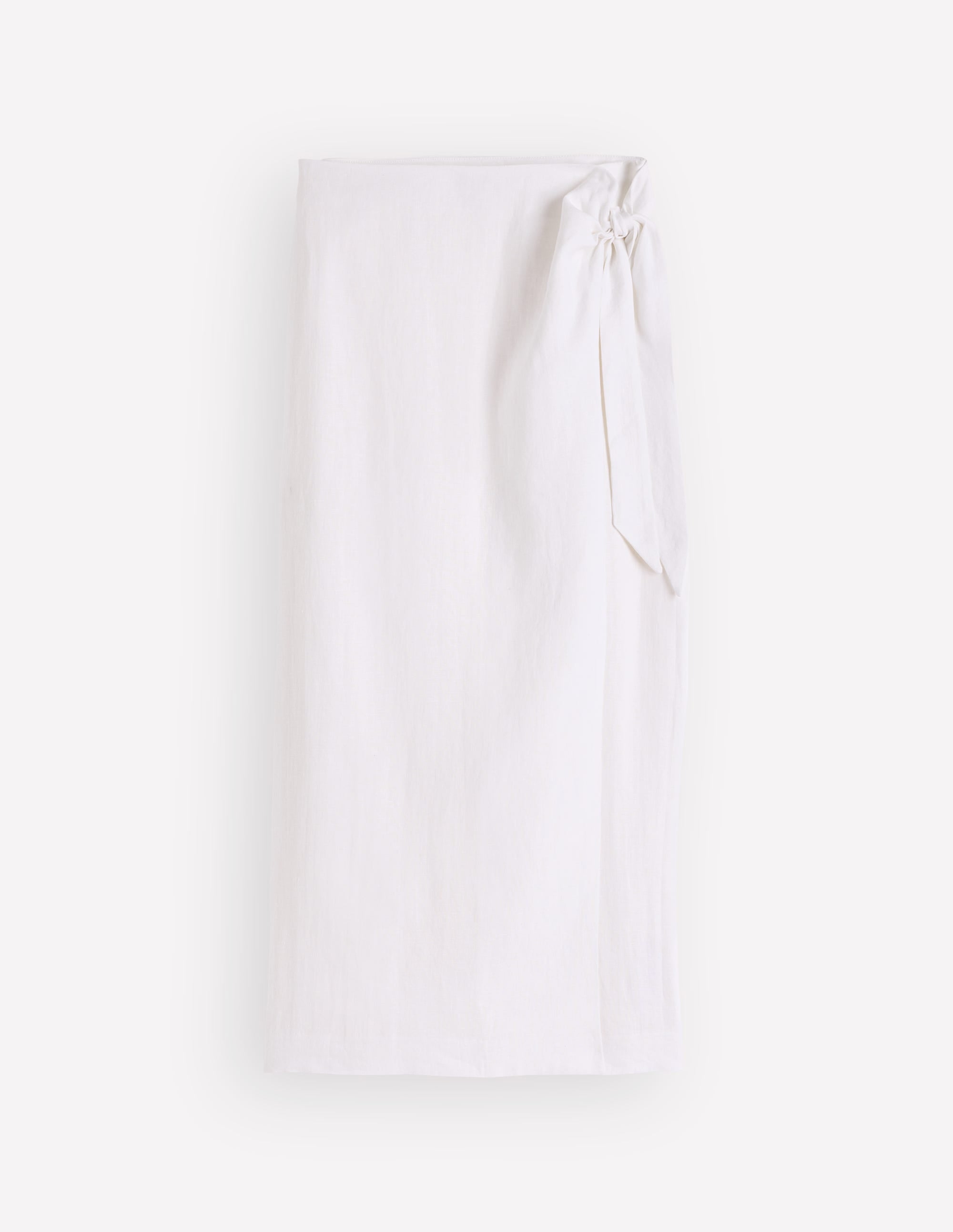 Dimitra Linen Column Skirt-White - Image 6