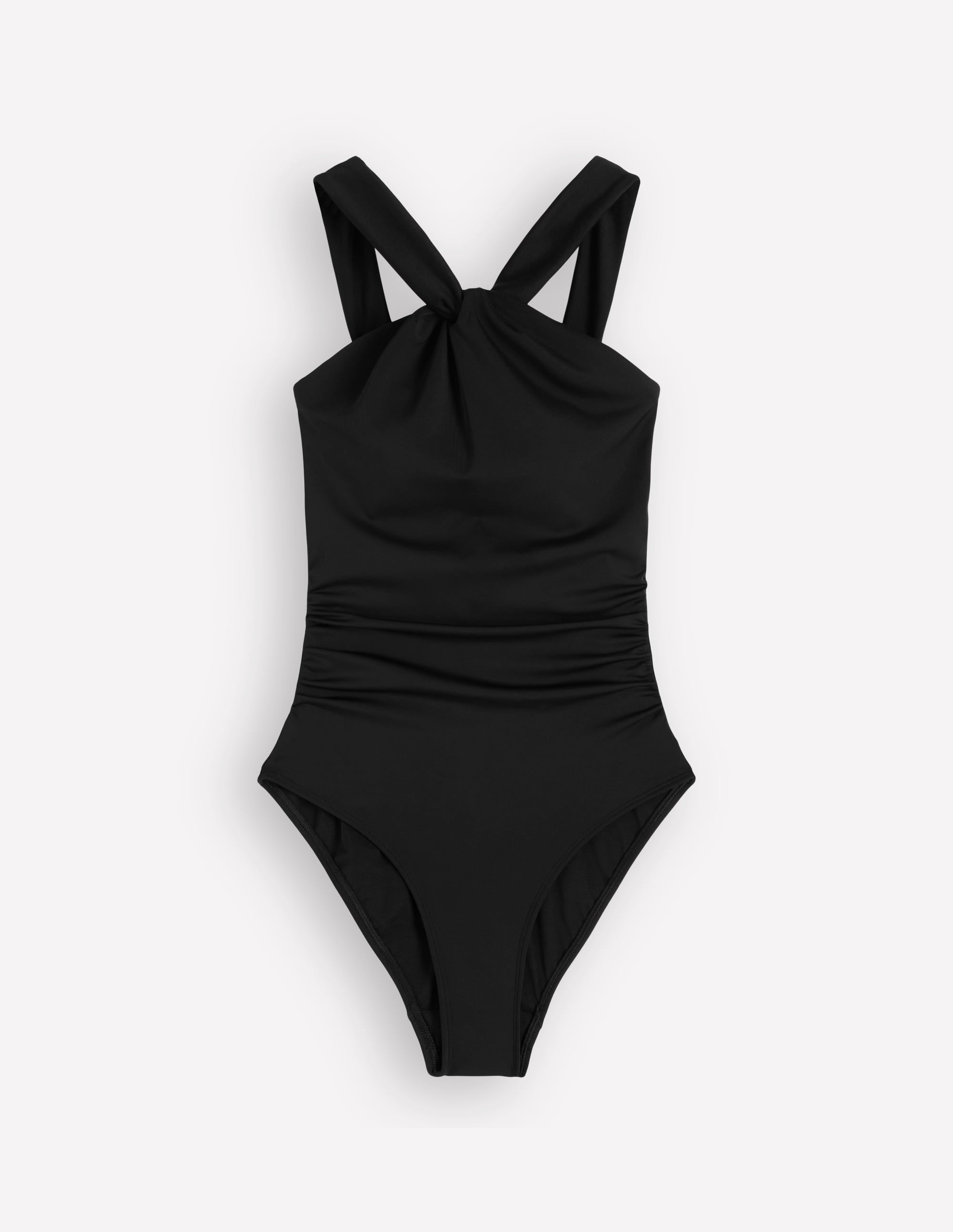 Pleated Strap Cross Swimsuit-Black | Boden USA Pleated Strap Cross Swimsuit-Black | Boden USA