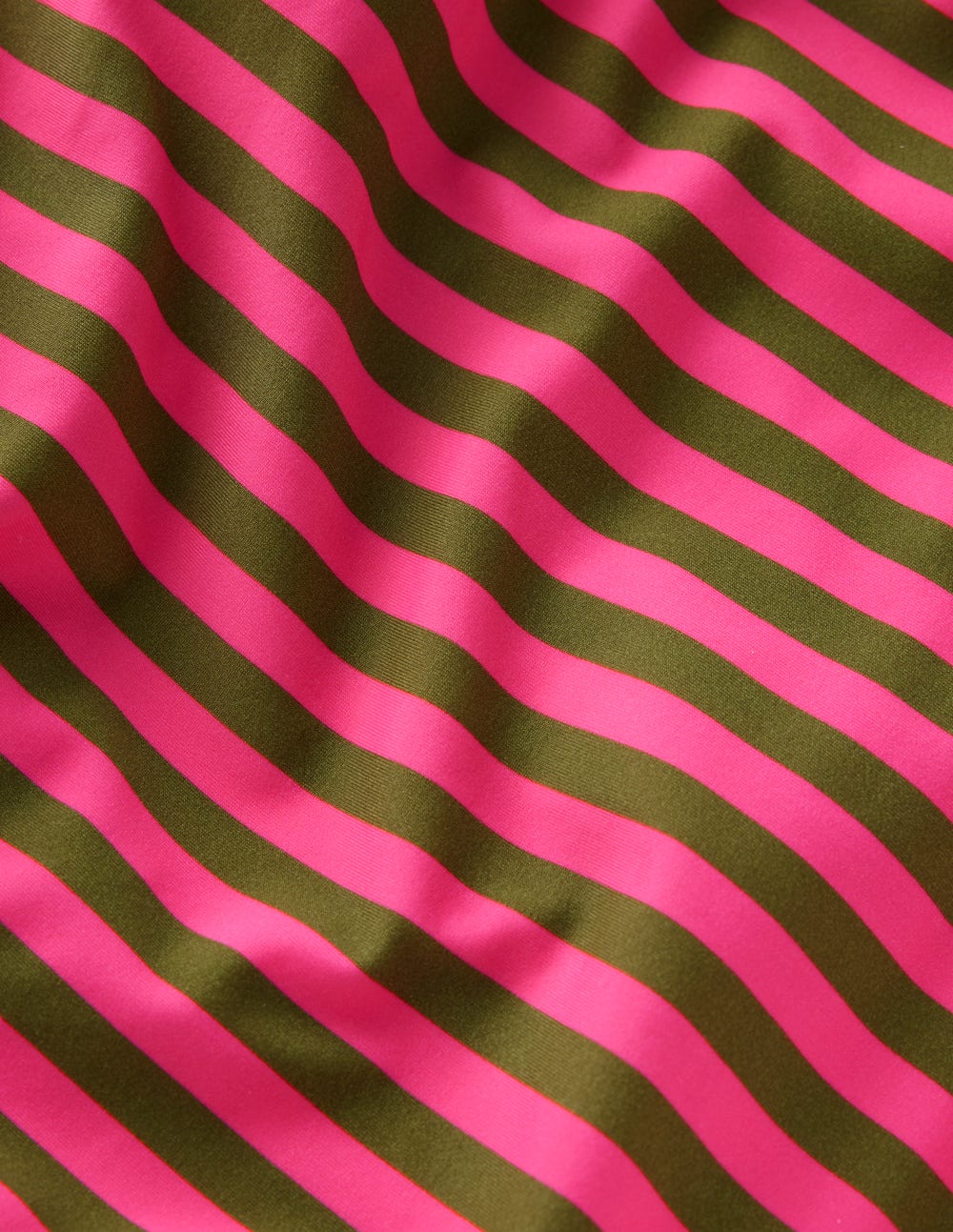 Twist Strap Swimsuit-Pink, Khaki Stripe - Image 8