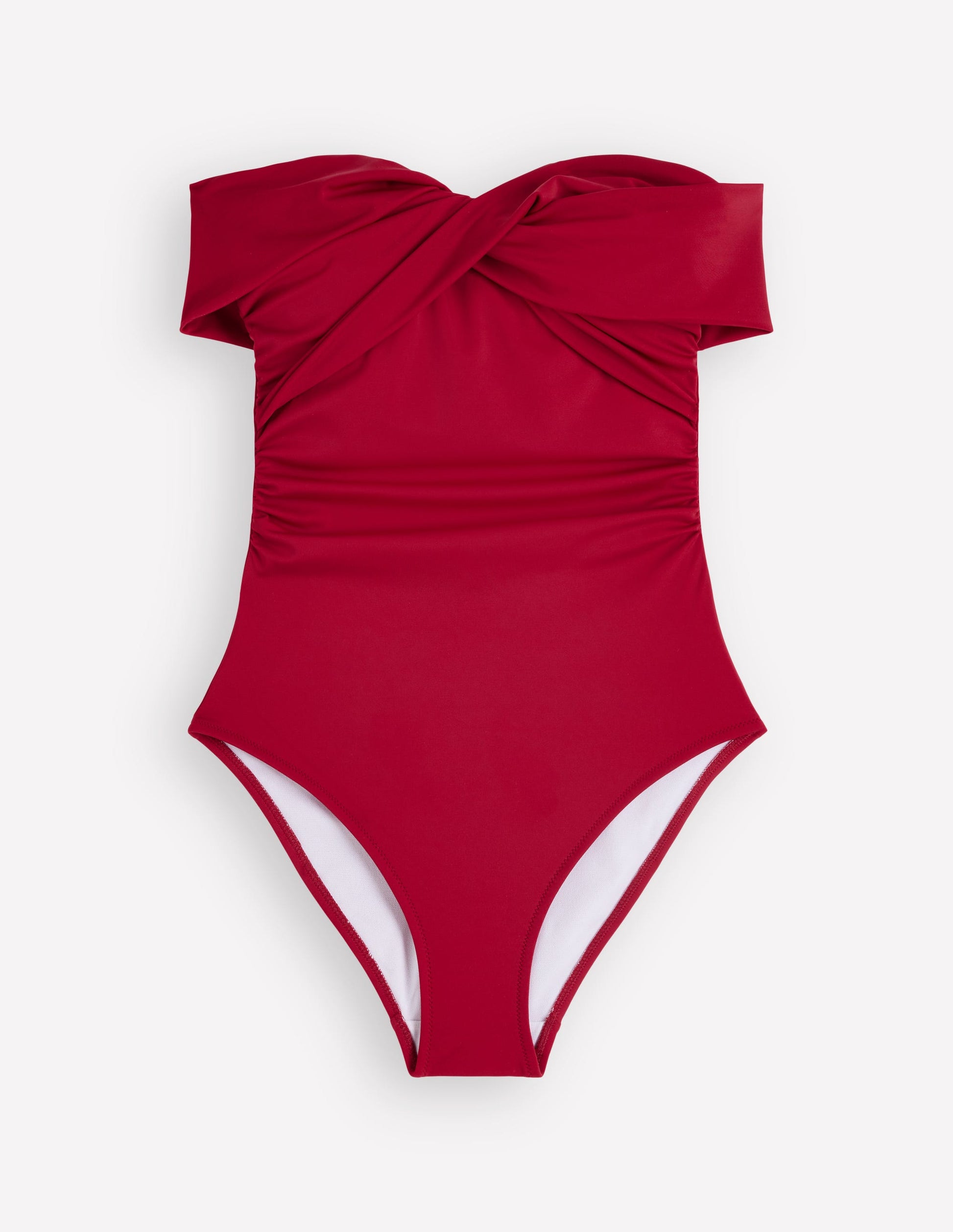 Bardot Wrap Swimsuit-Merida Red-6