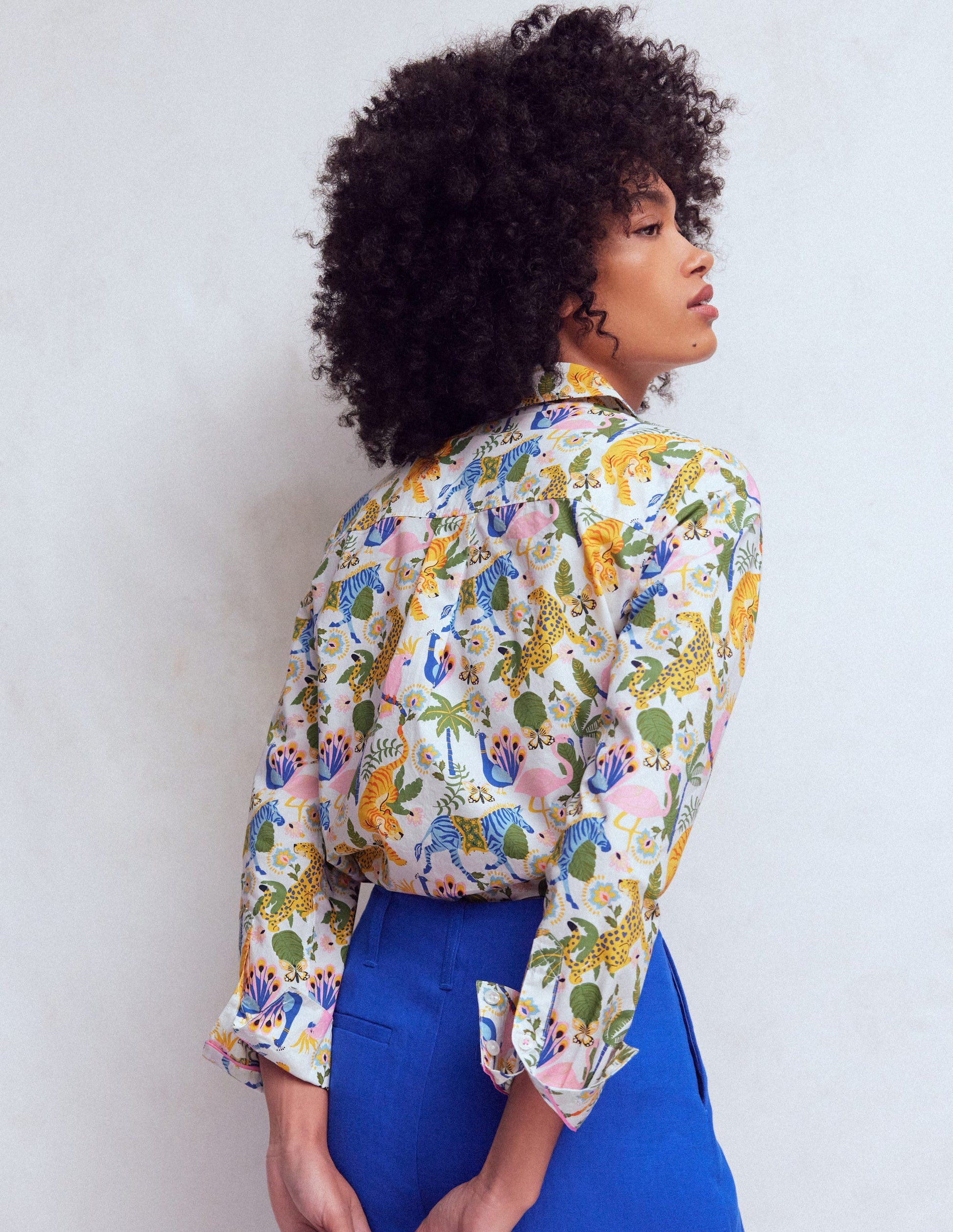 Sienna Cotton Shirt-Multi, Tropical Safari-3