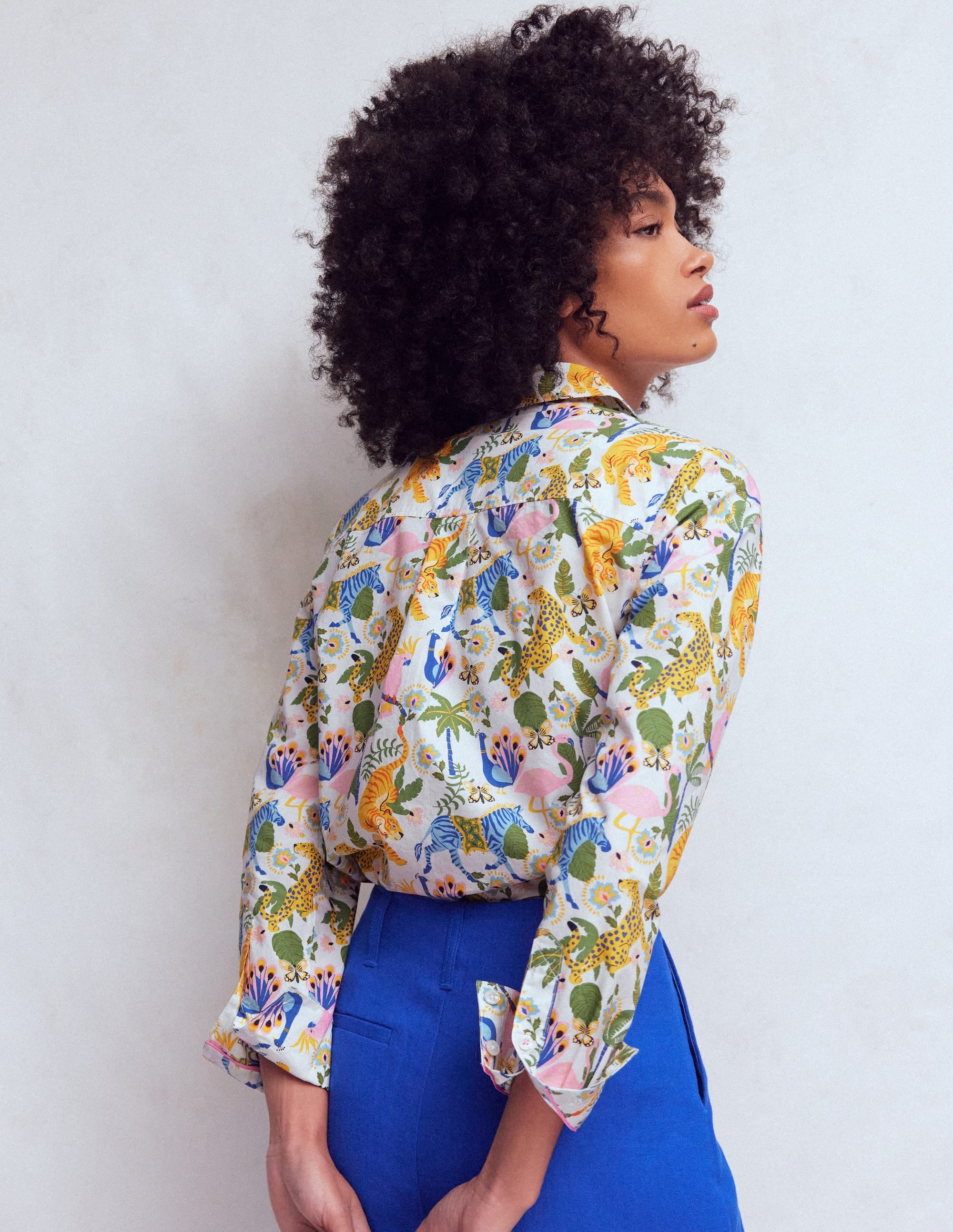 Sienna Cotton Shirt-Multi, Tropical Safari - Image 3
