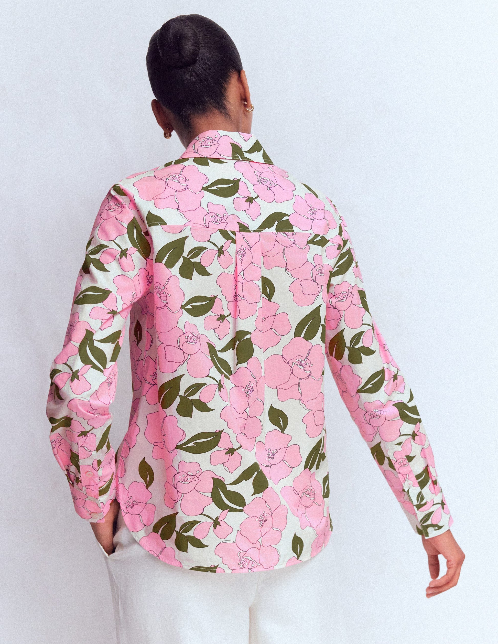 Boden Women's Sienna Cotton Shirt in Pink Boden Women's Sienna Cotton Shirt in Pink