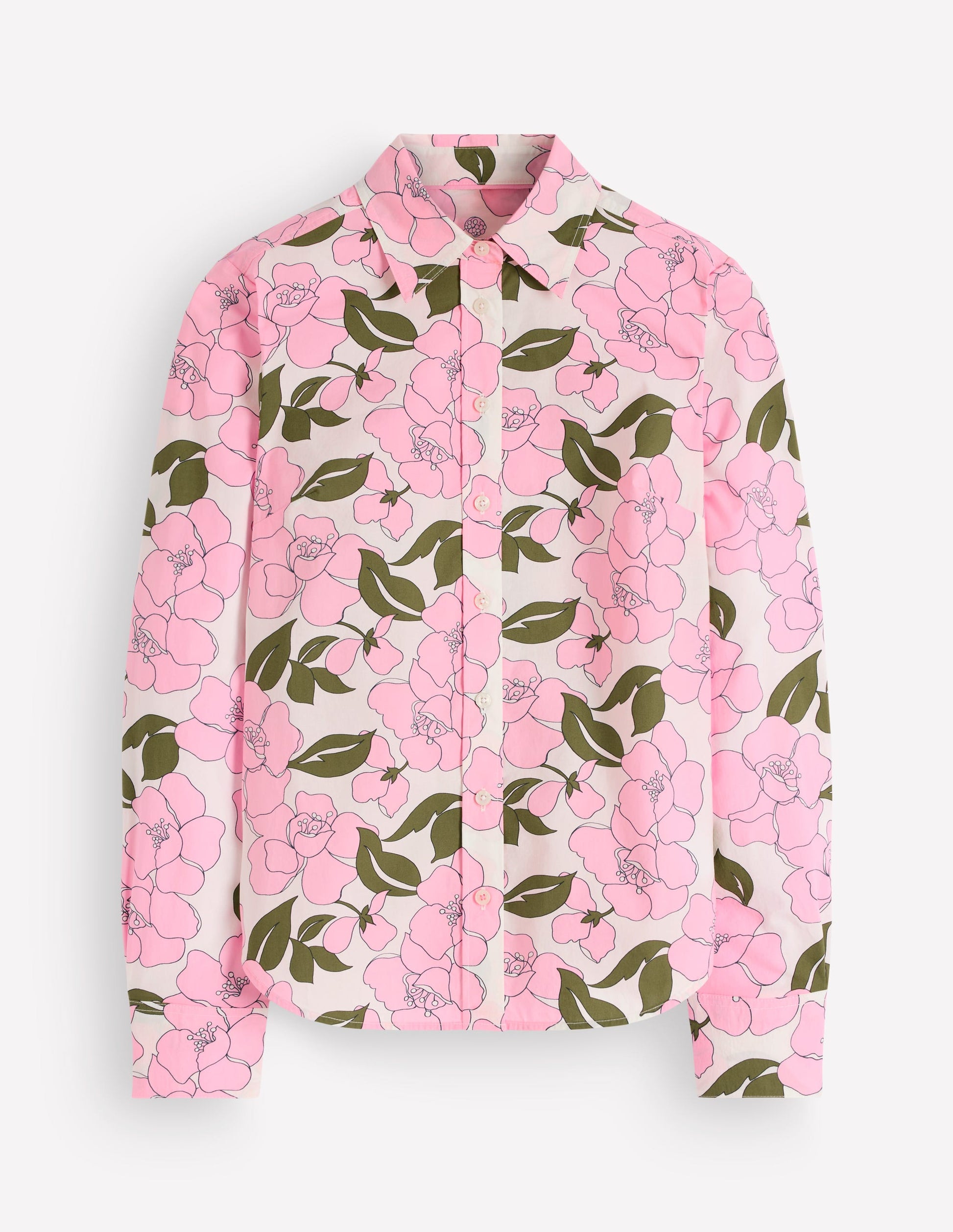 Sienna Cotton Shirt-Blossom Pink, Radiant Bloom-6