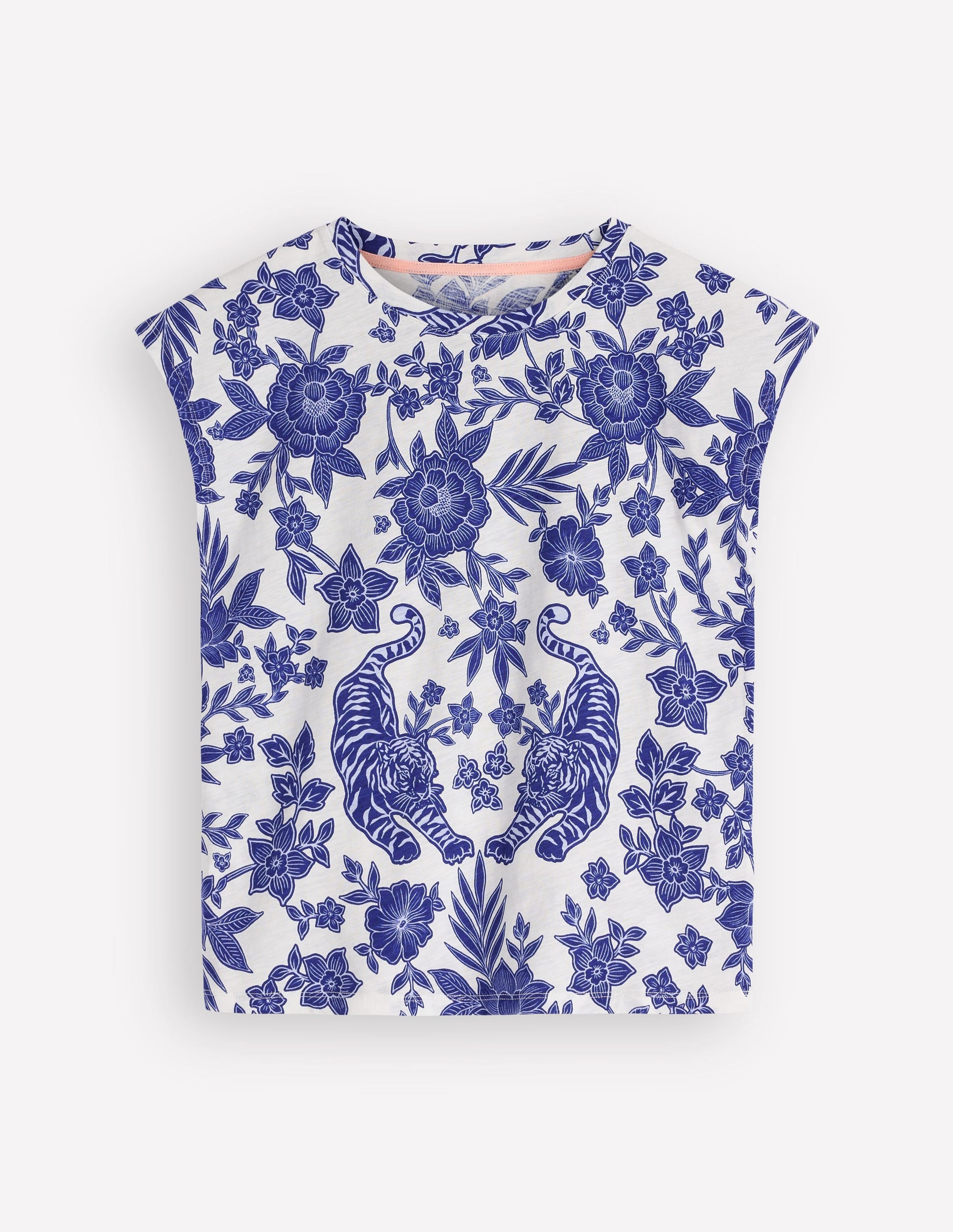 Louisa Slub T-Shirt-Blue Tigers Paradise Placement-5