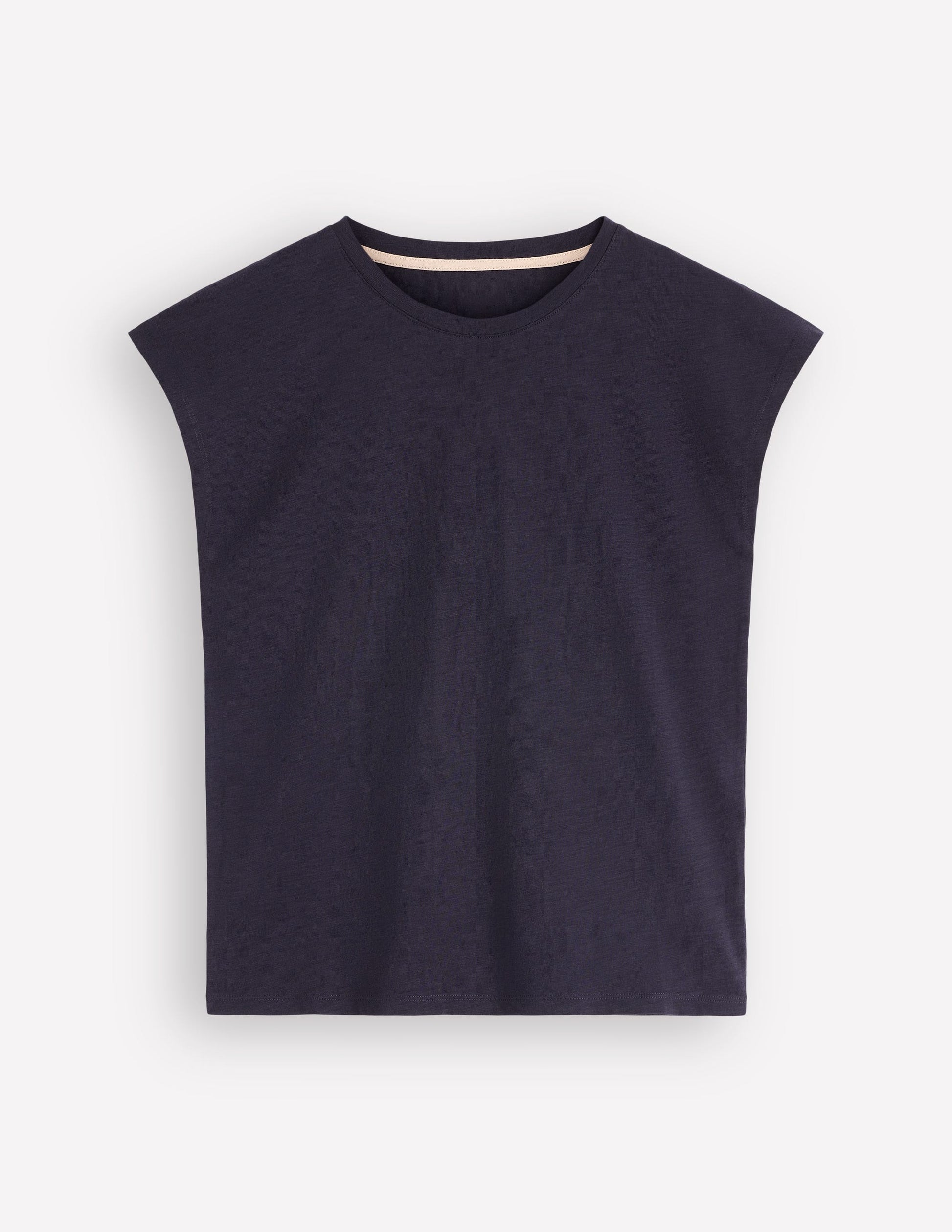 Louisa Slub T-Shirt-Navy-5