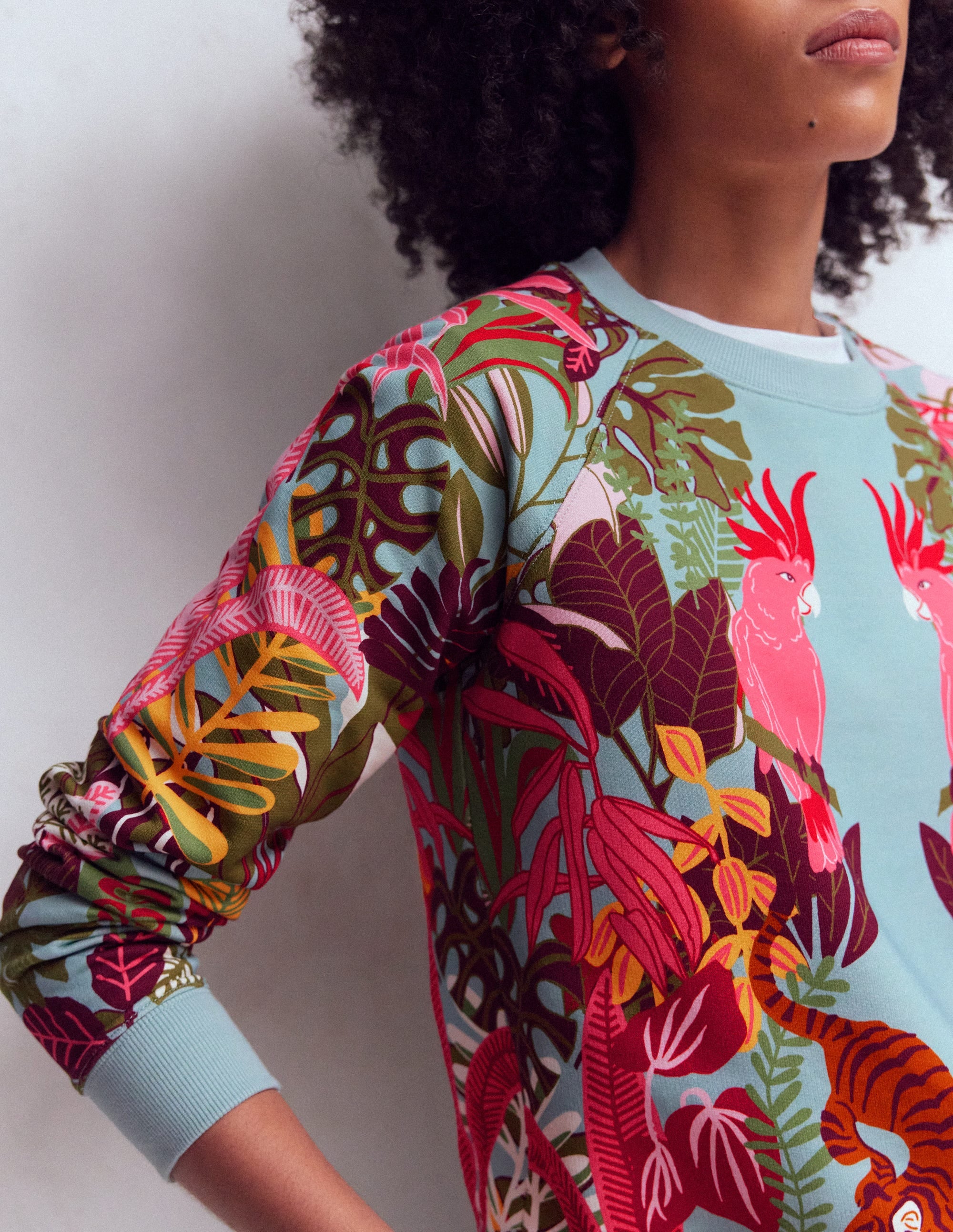 Emi Printed Sweatshirt-Tropical Safari Placement - Image 2