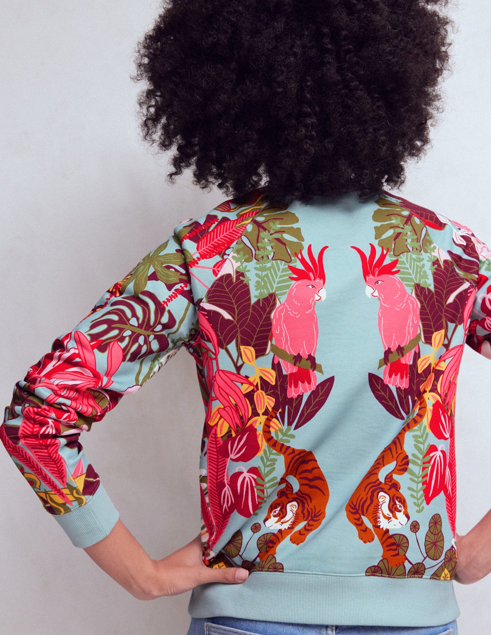 Rosa Printed Sweatshirt-Blue, Tropical Safari-3