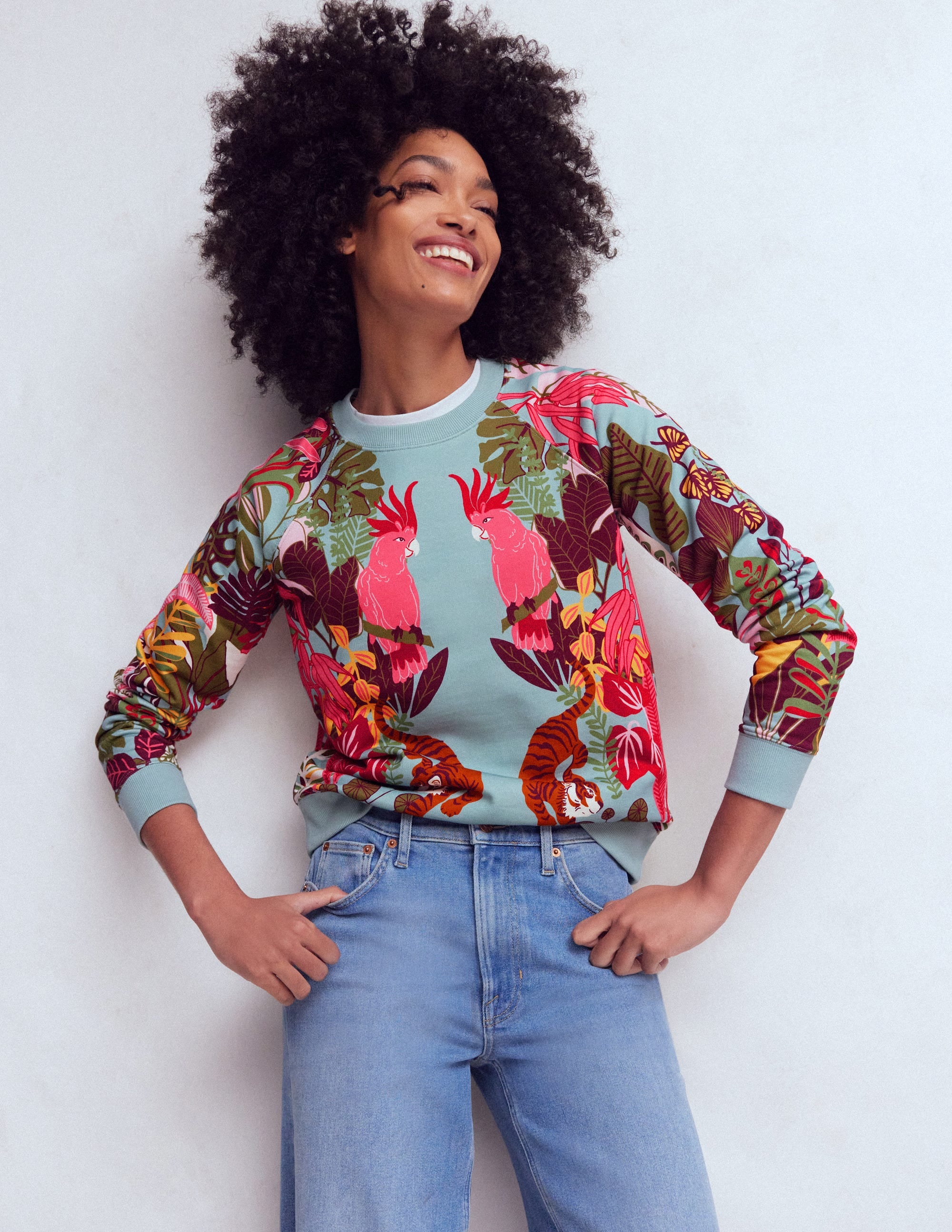 Emi Printed Sweatshirt-Tropical Safari Placement - Image 4