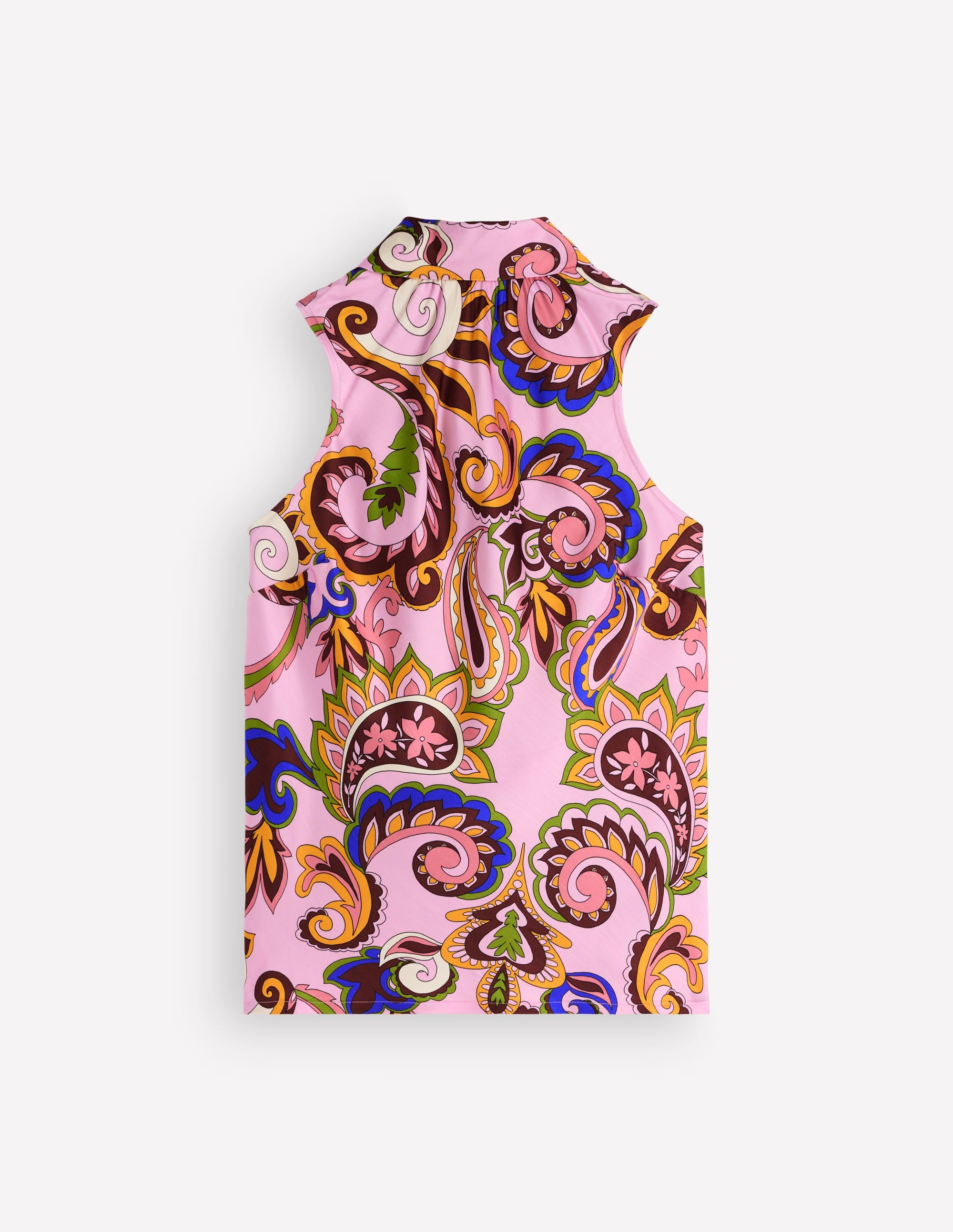 Satin Halterneck Top - Multi, Paisley Frenzy | Boden USA
