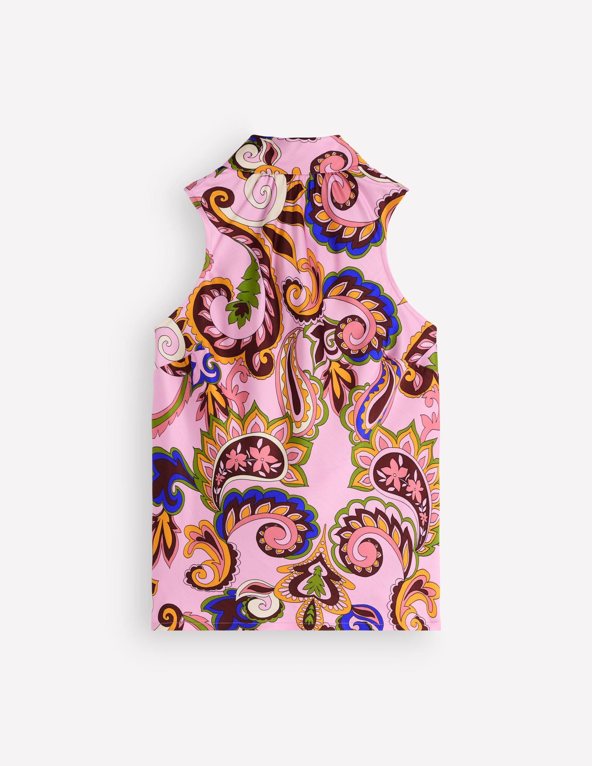 Satin Halterneck Top-Multi, Paisley Frenzy-7