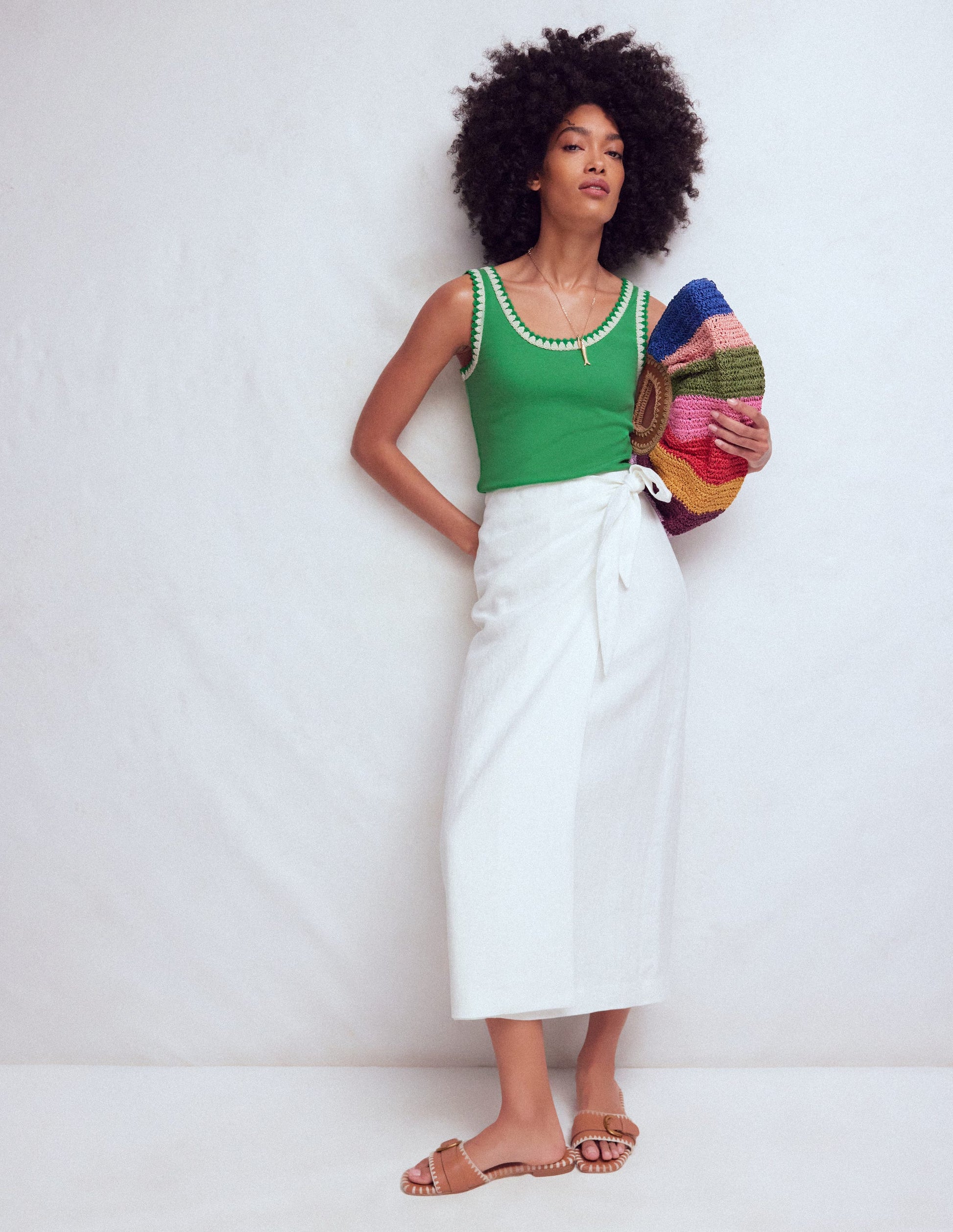 Maddie Trim Detail Vest-Shamrock Green-5