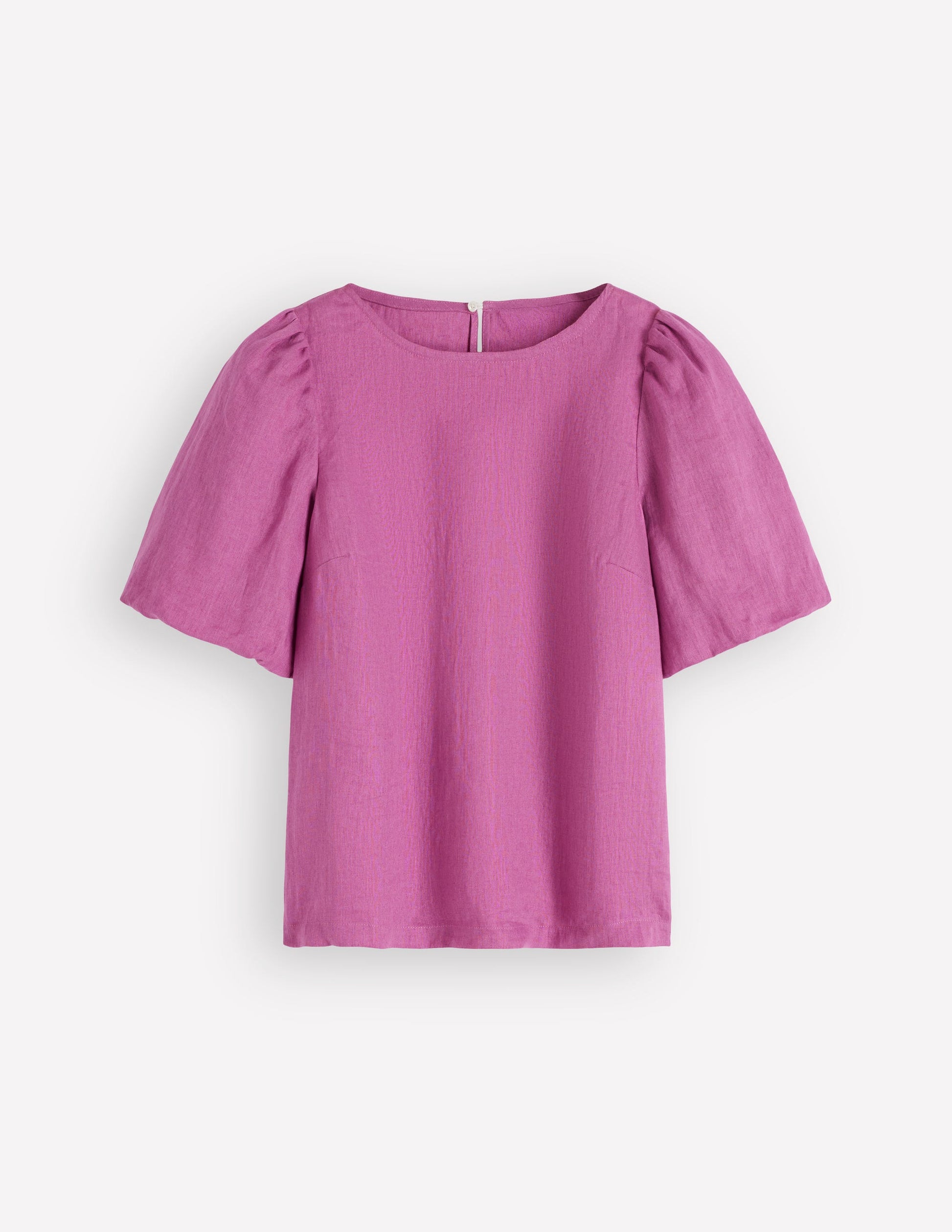 Linen Puff Sleeve Top-Clover Purple-5