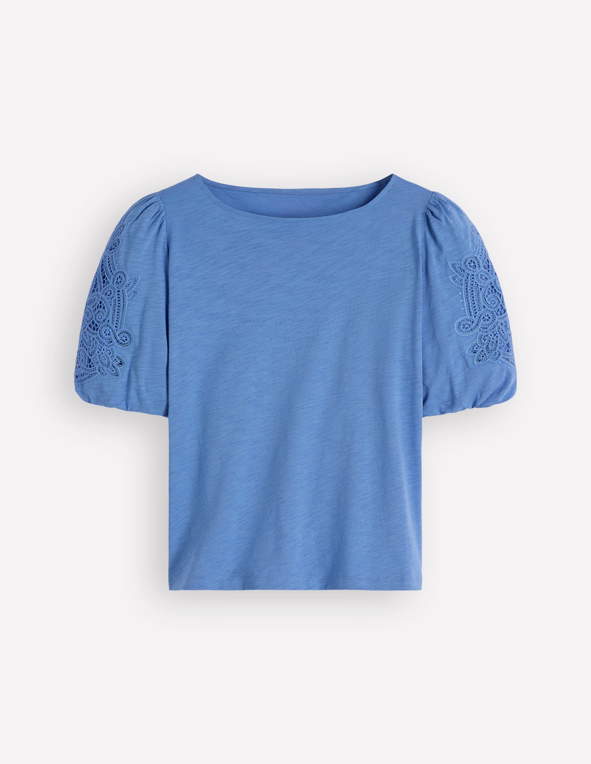 Tape Lace T - shirt - Forget Me Not Blue | Boden USA