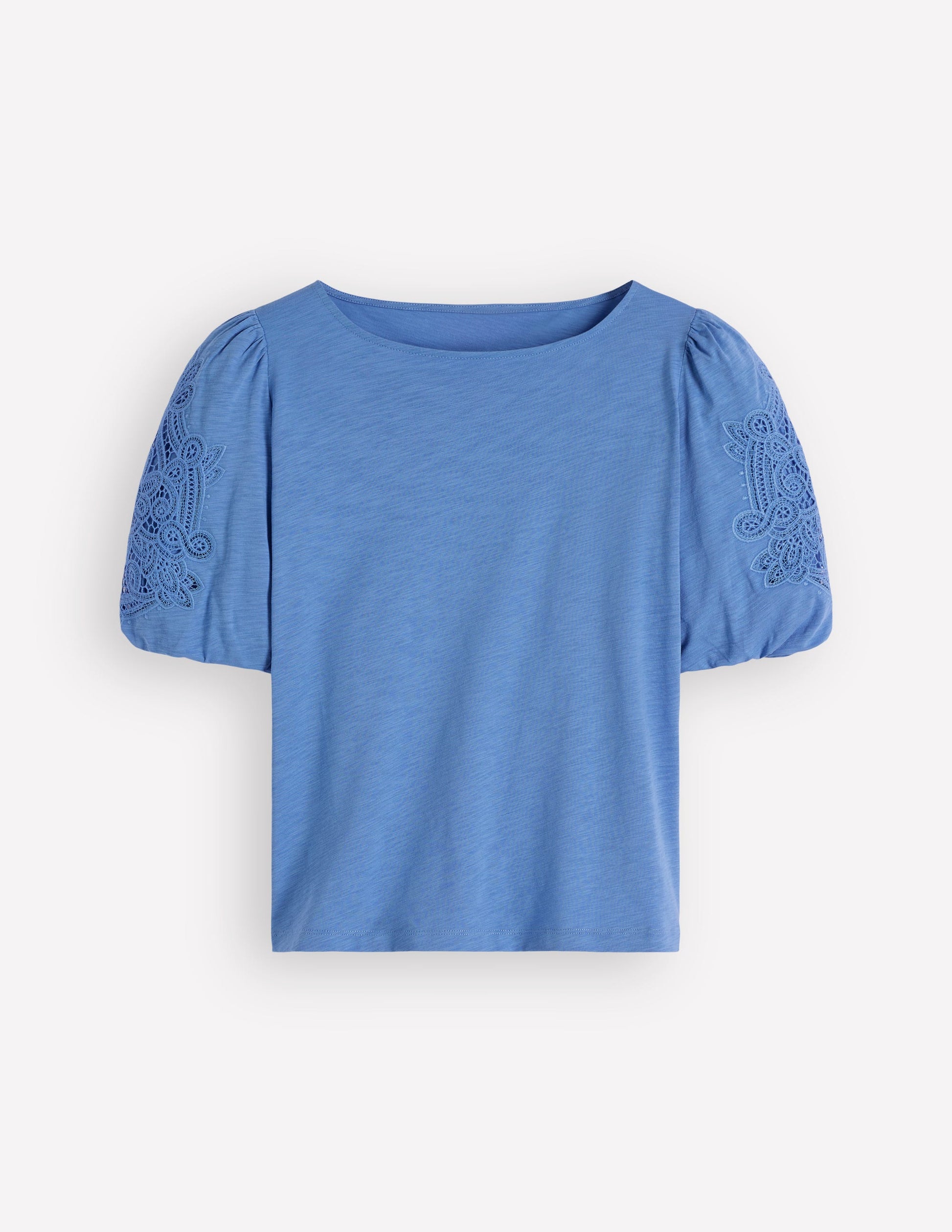 Tape Lace T-shirt-Forget Me Not Blue-5