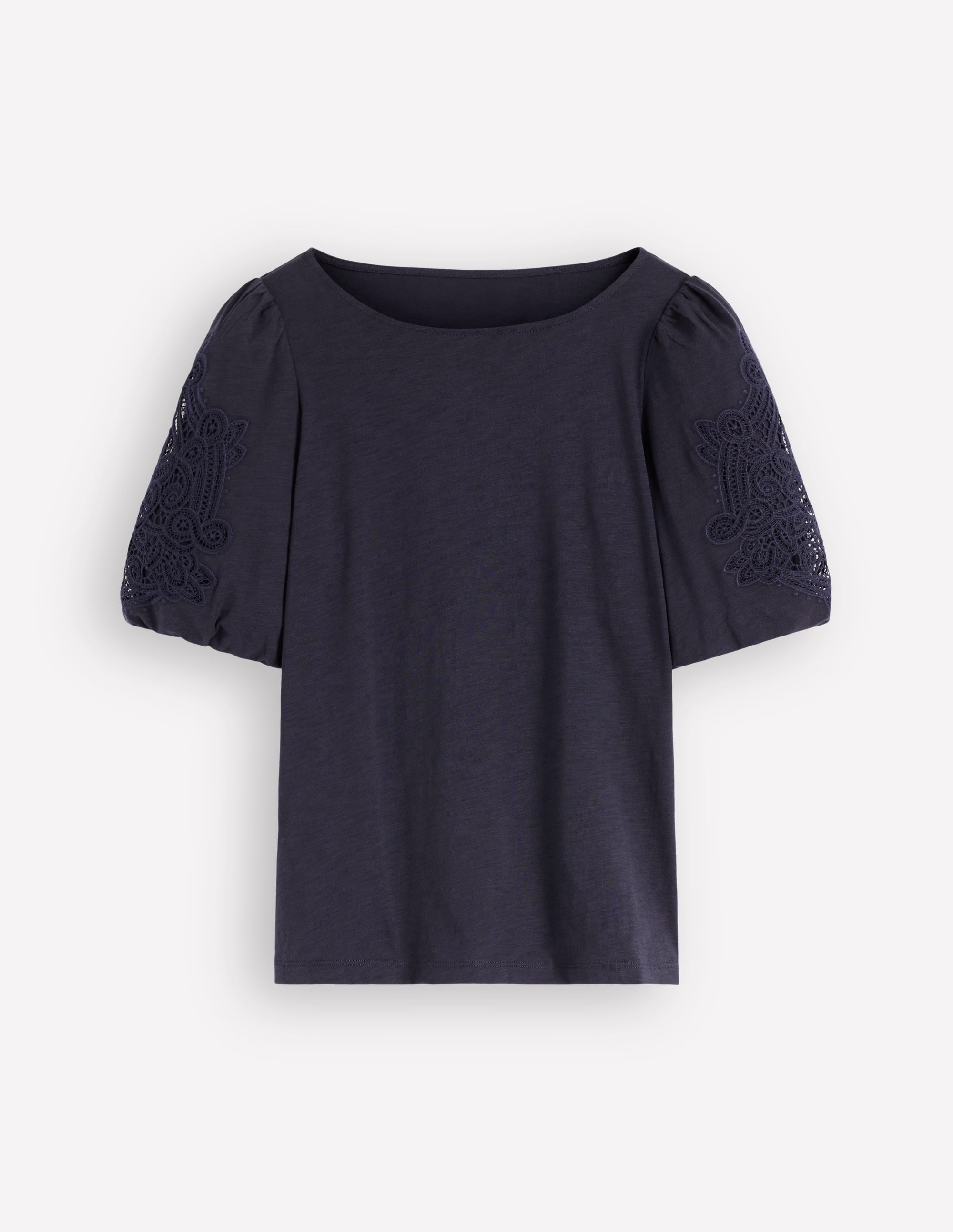 Tape Lace T-shirt-Navy - Image 6