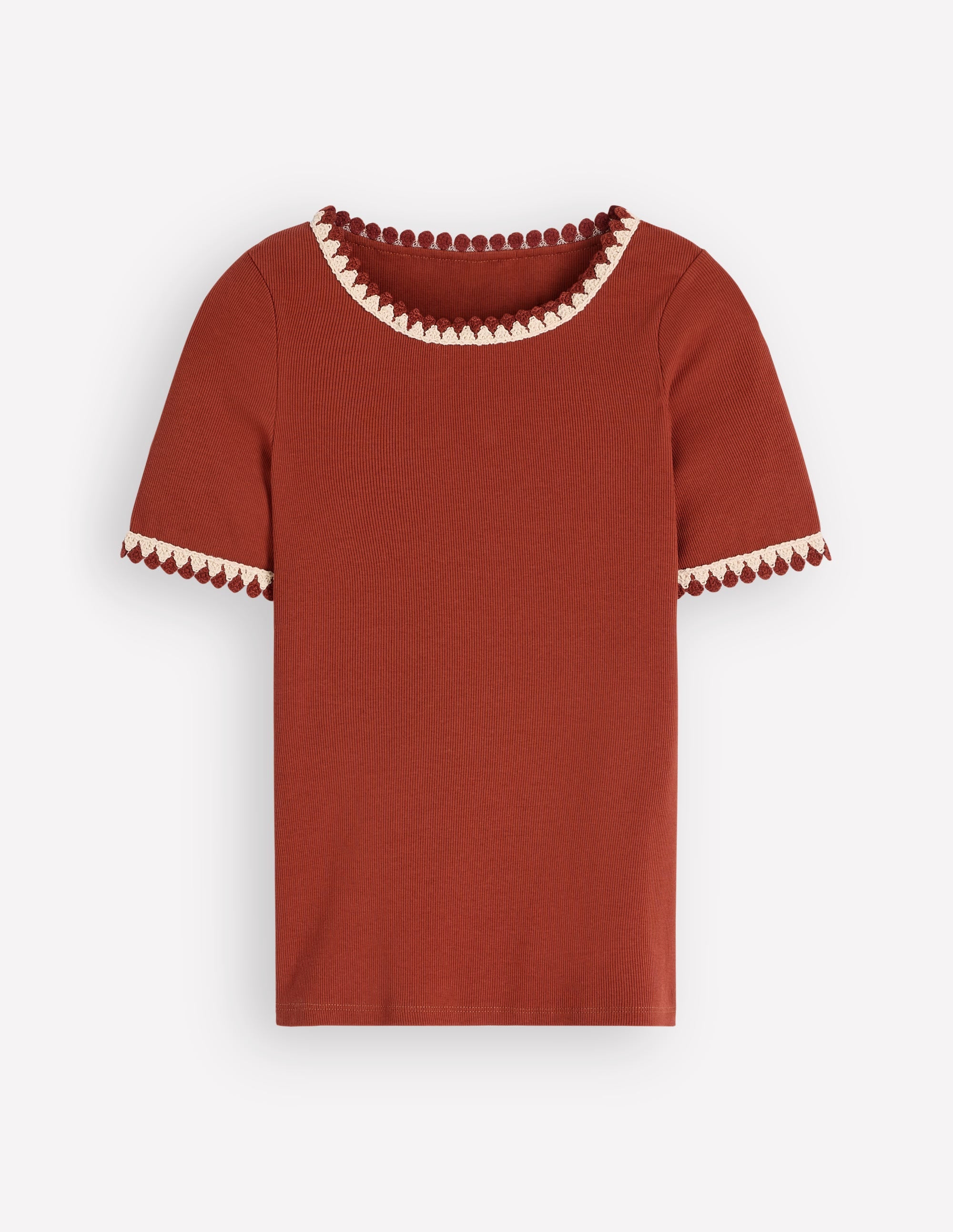 Maddie Trim Detail T-Shirt-Burnt Orange | Boden USA