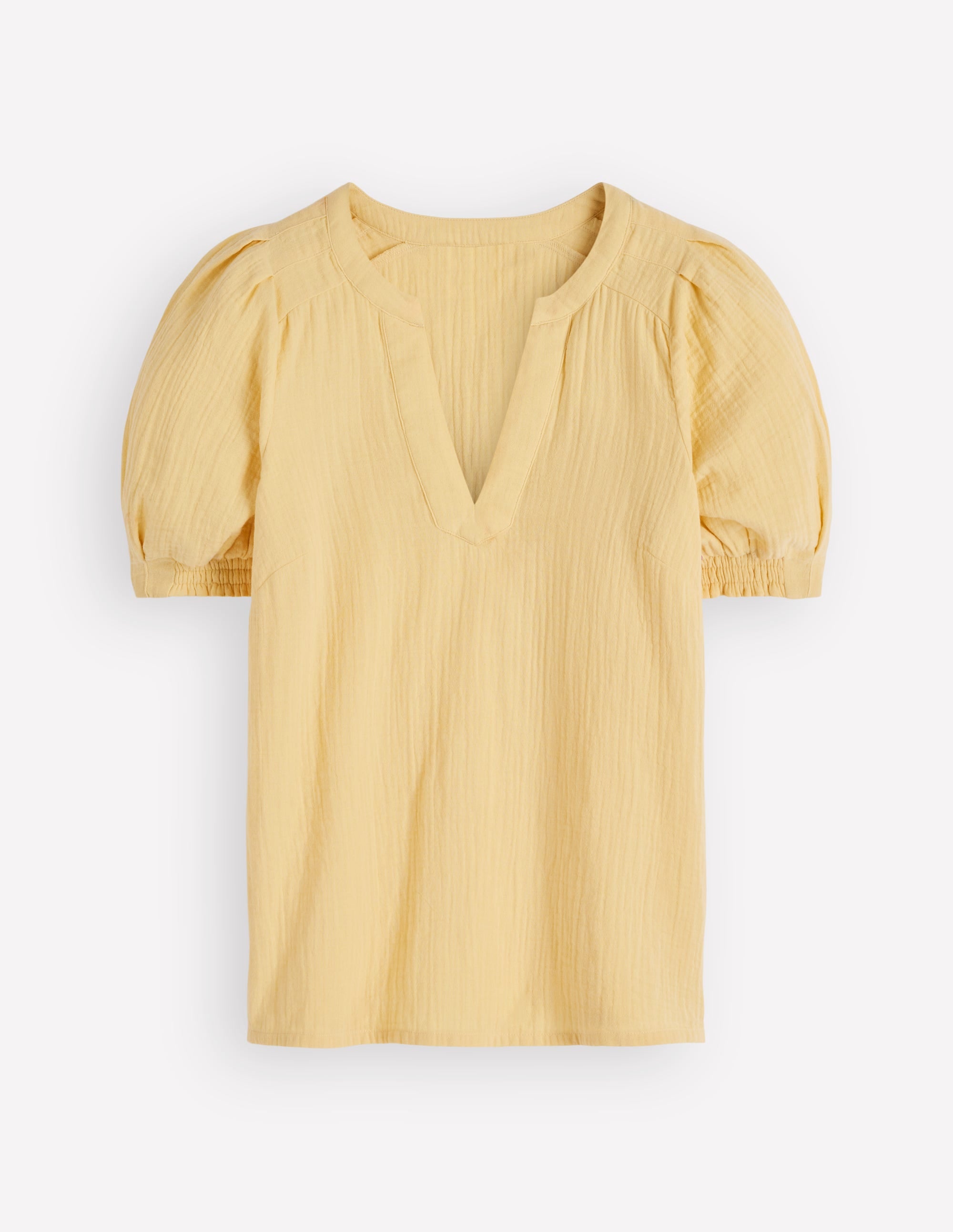 Rae Double Cloth Top-Sunlight Yellow - Image 5