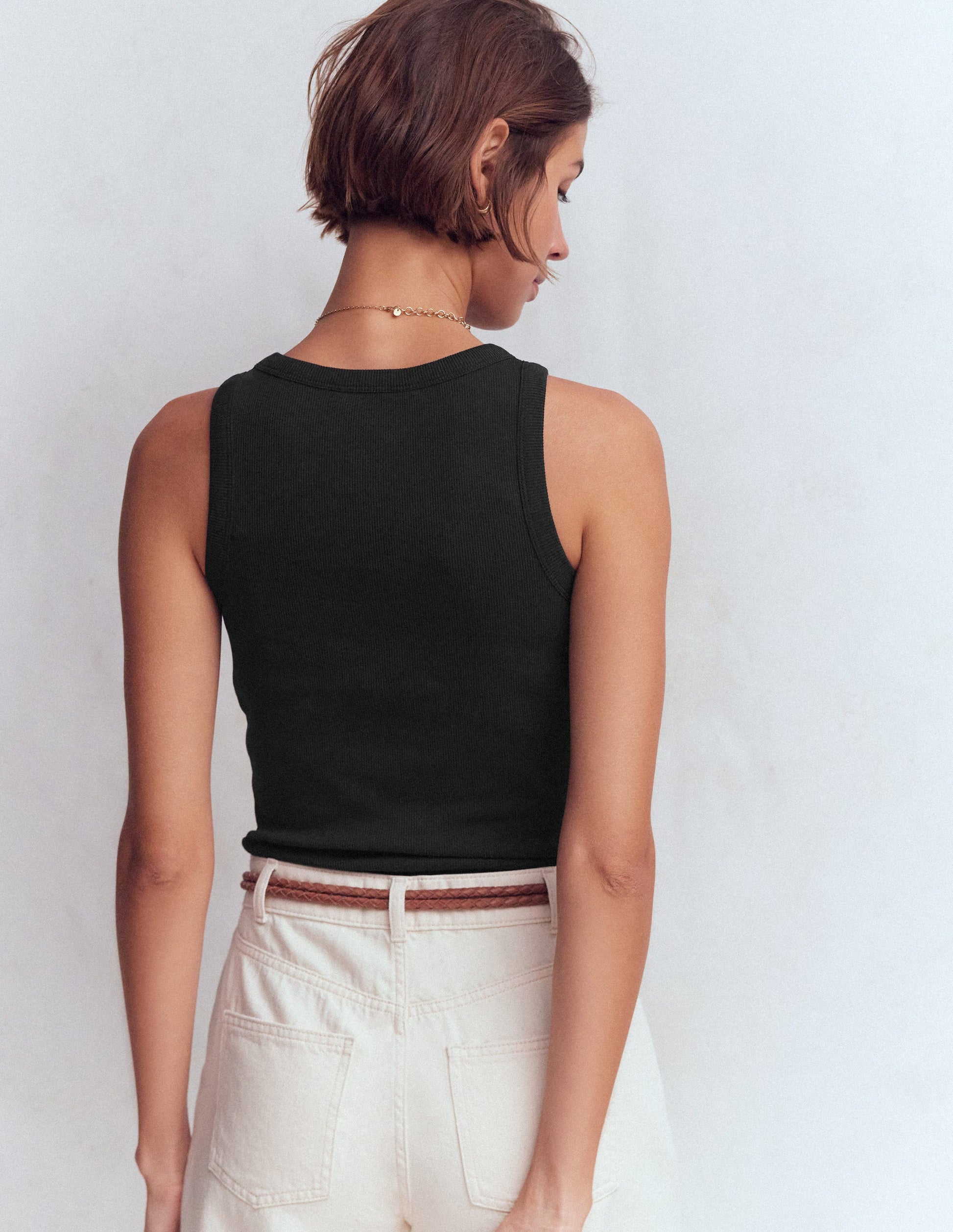 Ribbed Racer Vest-Black-3