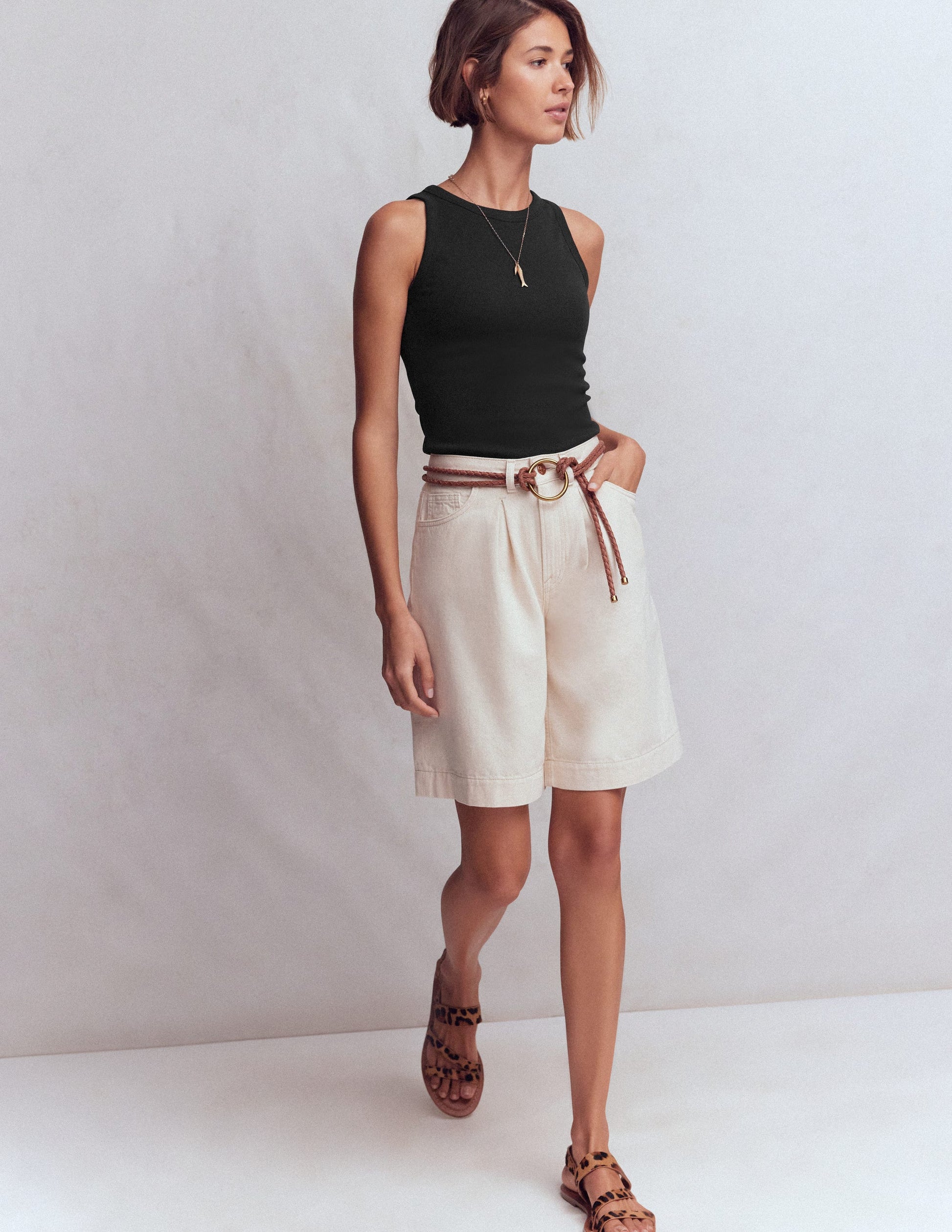 Ribbed Racer Vest-Black-4
