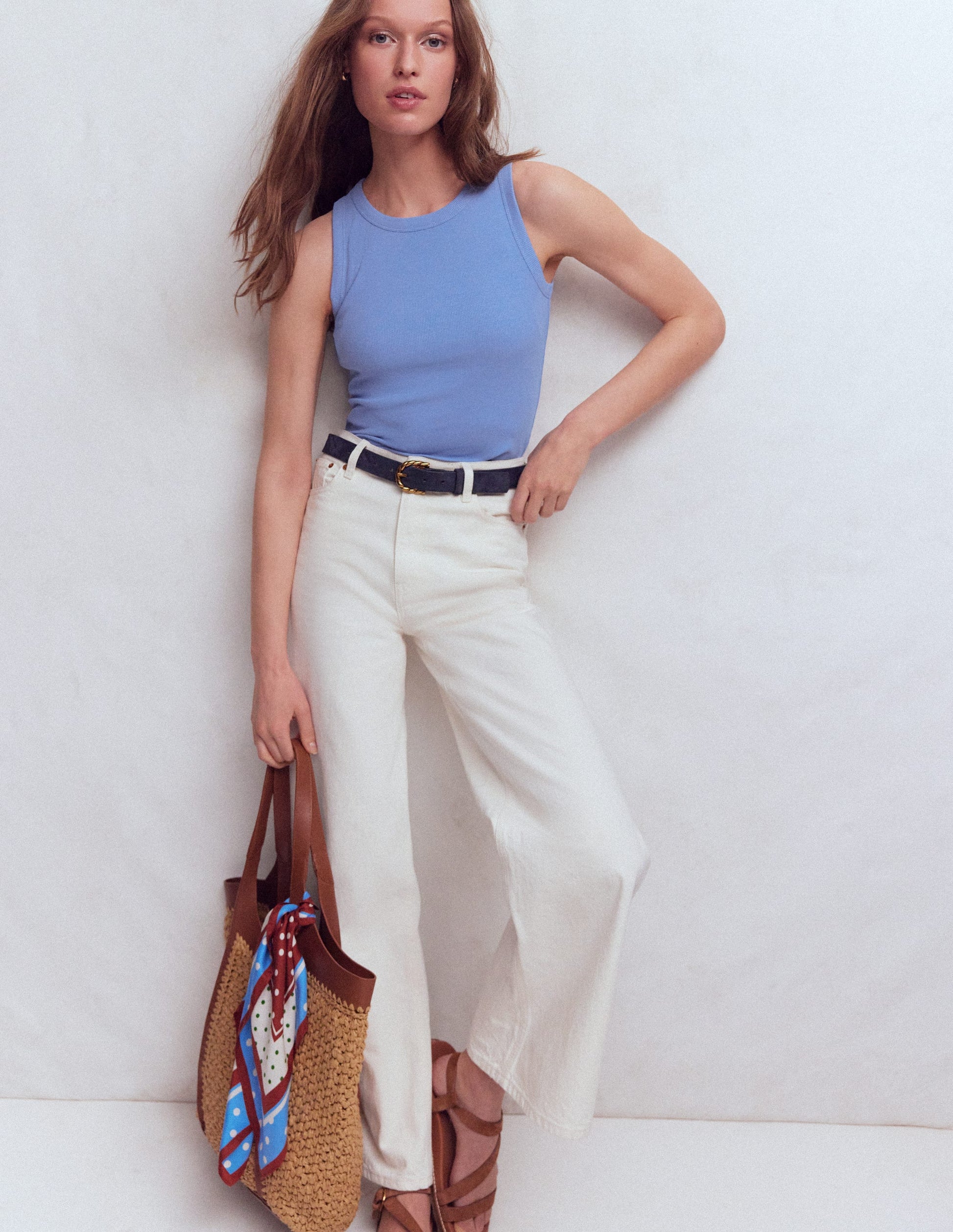 Ribbed Racer Vest-Cabin Blue-5