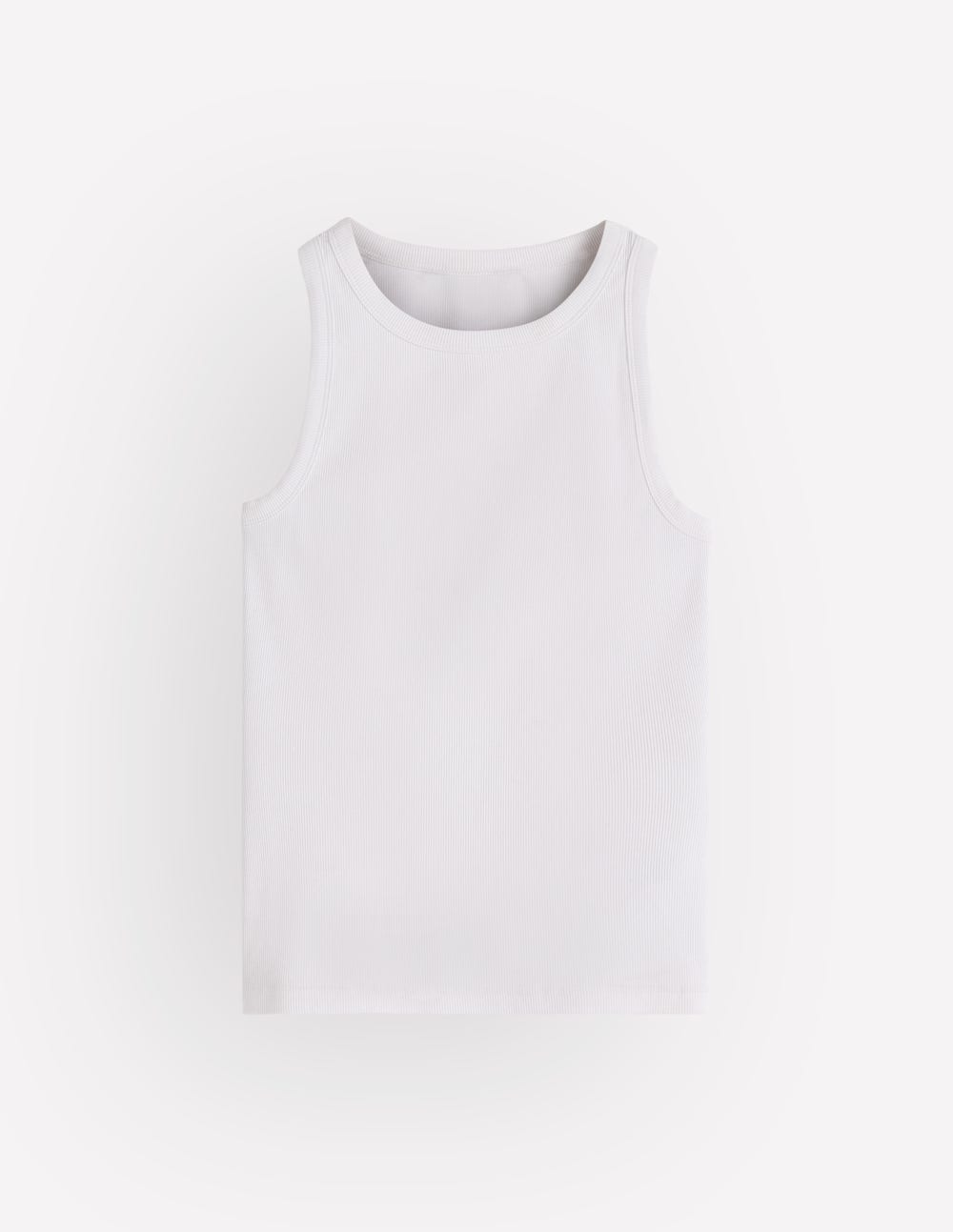 Lyra Ribbed Cotton Tank-White-6