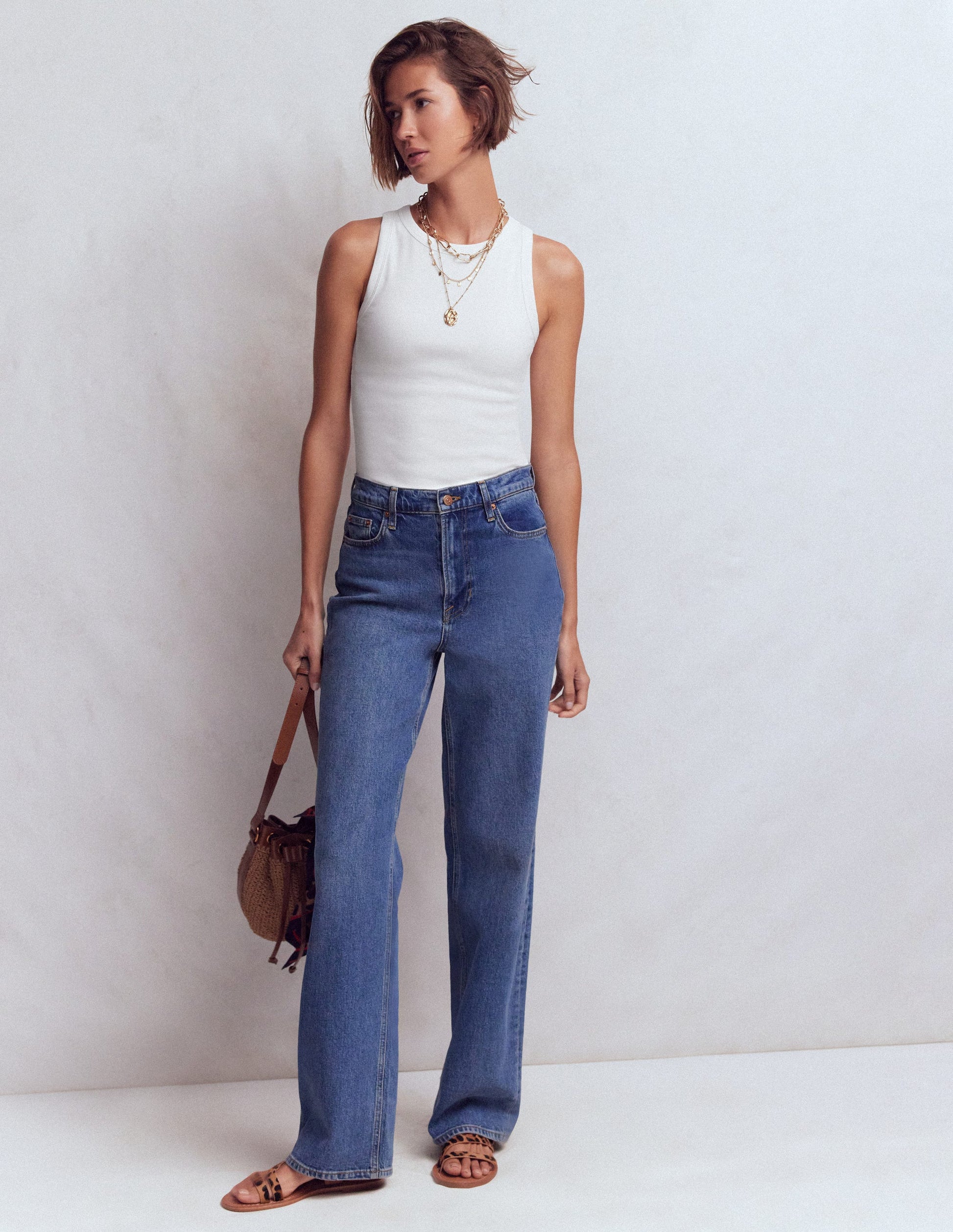 Lyra Ribbed Cotton Tank-White-4