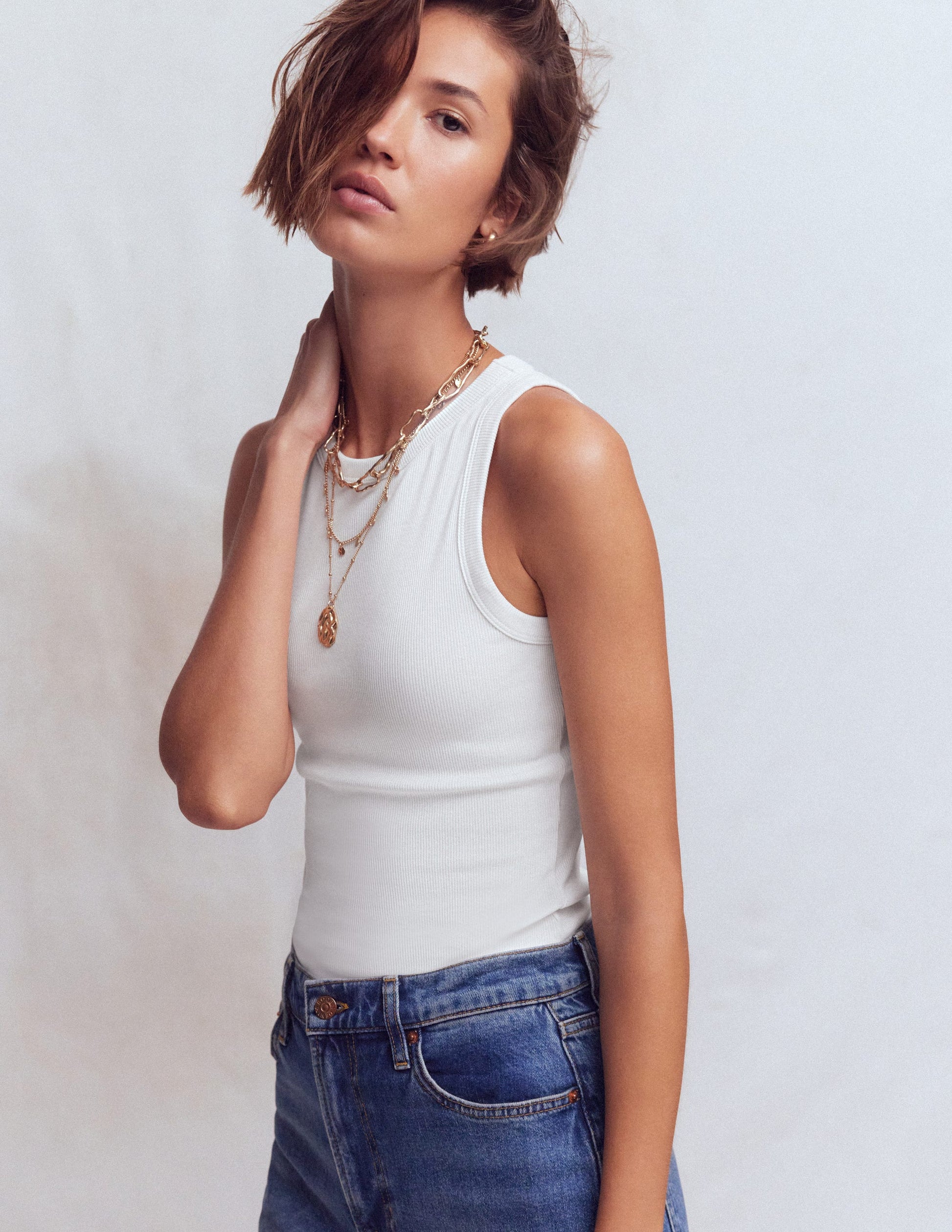 Lyra Ribbed Cotton Tank-White-5