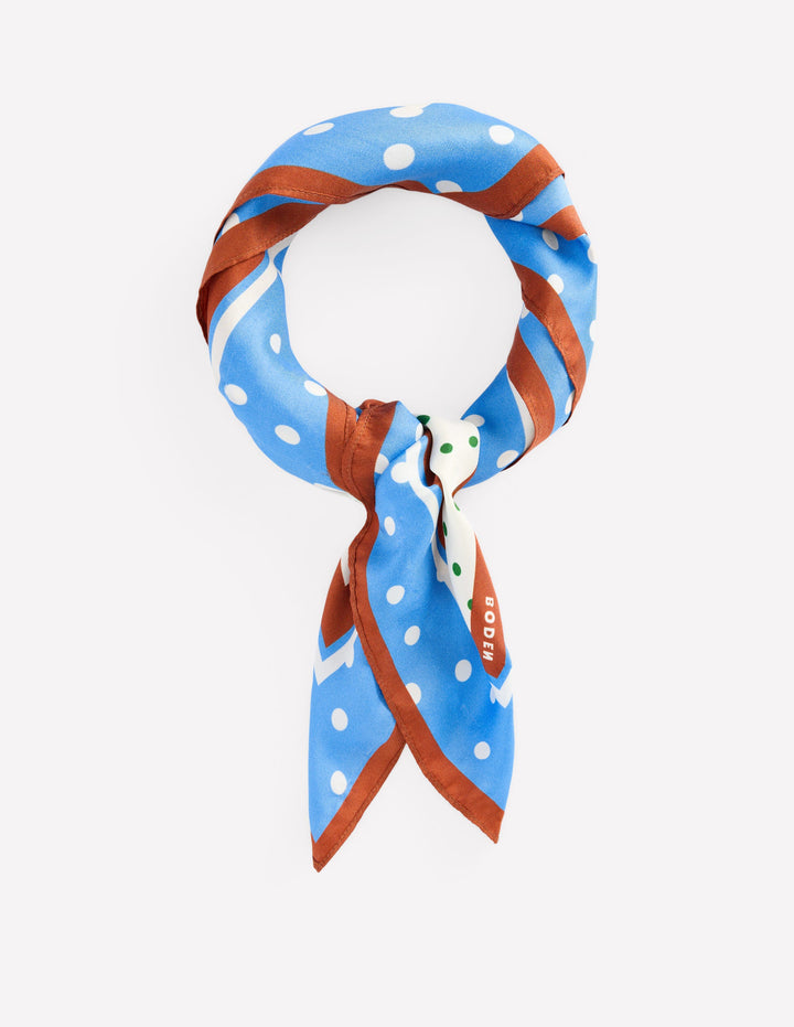 Elisabeth Silk Square Scarf-Multi, Painted Dot