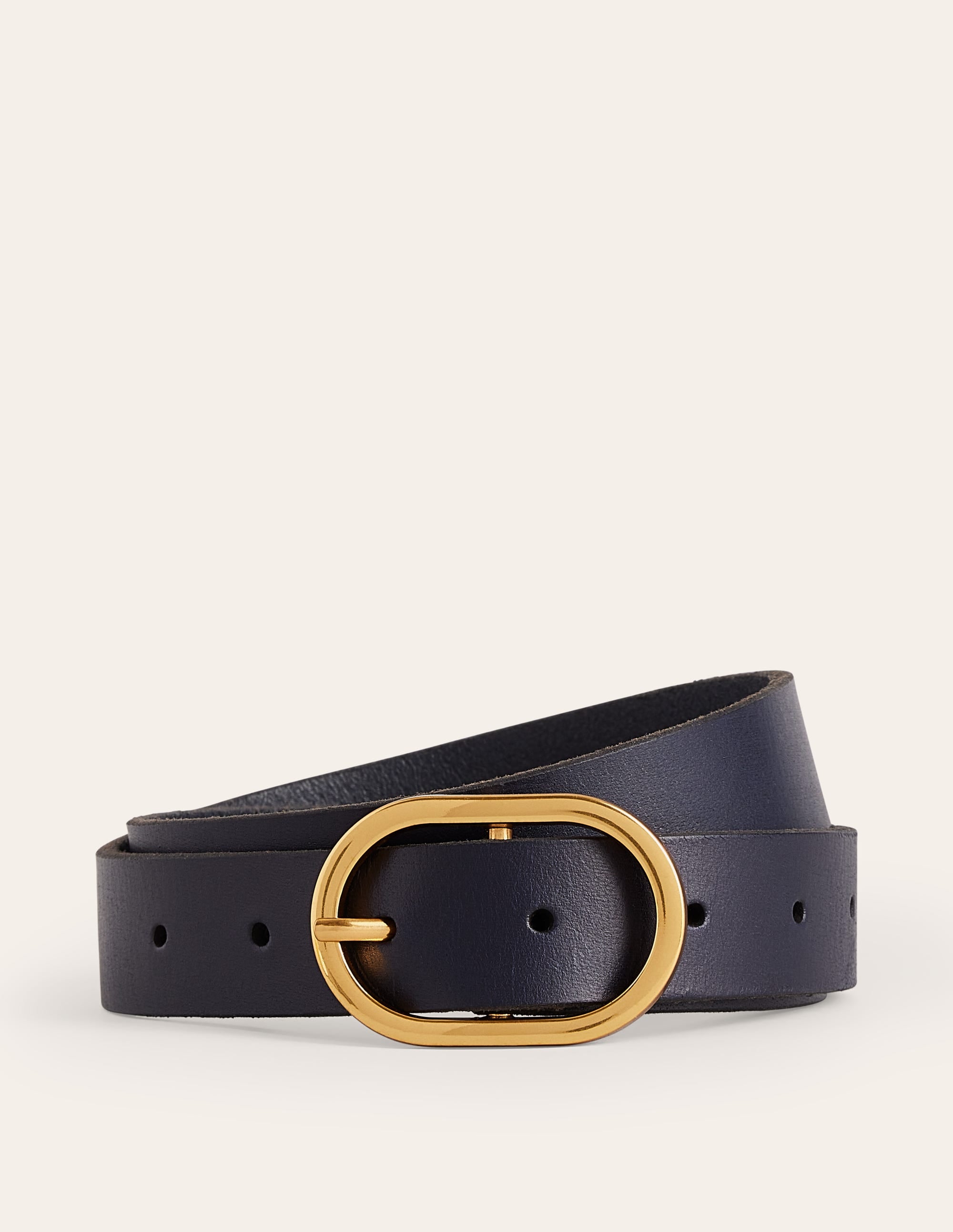 Classic Leather Belt-Navy - Image 1