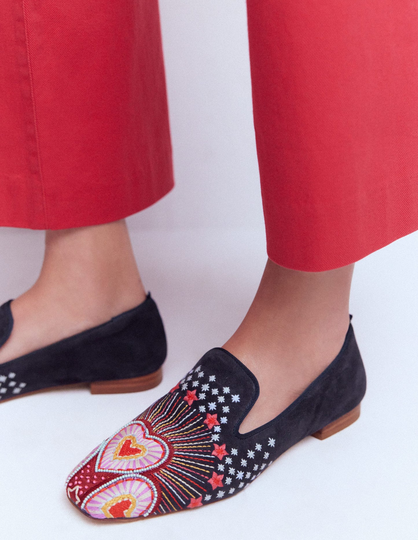 Slipper Cut Loafers-Navy