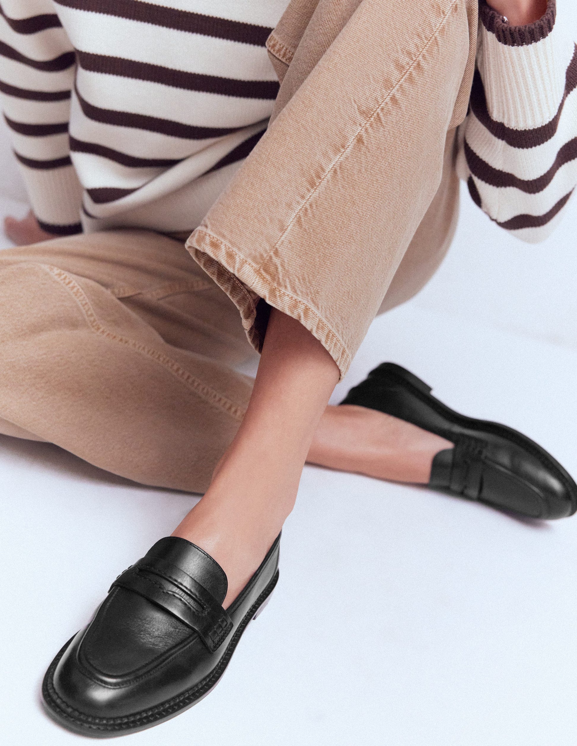 Boden Women's Nya Penny Loafers in Black