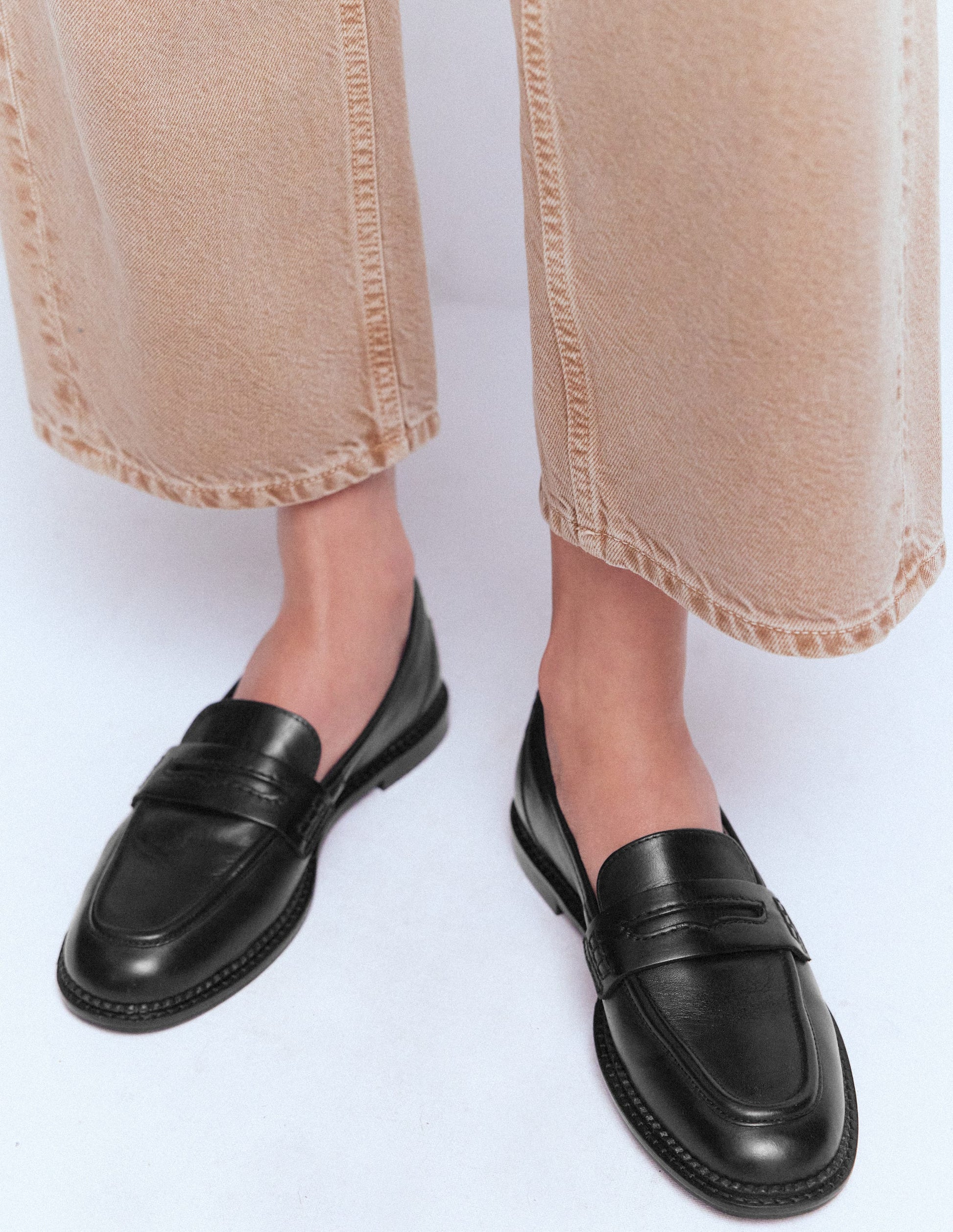 Boden Women's Nya Penny Loafers in Black | Size 38 Boden Women's Nya Penny Loafers in Black | Size 38