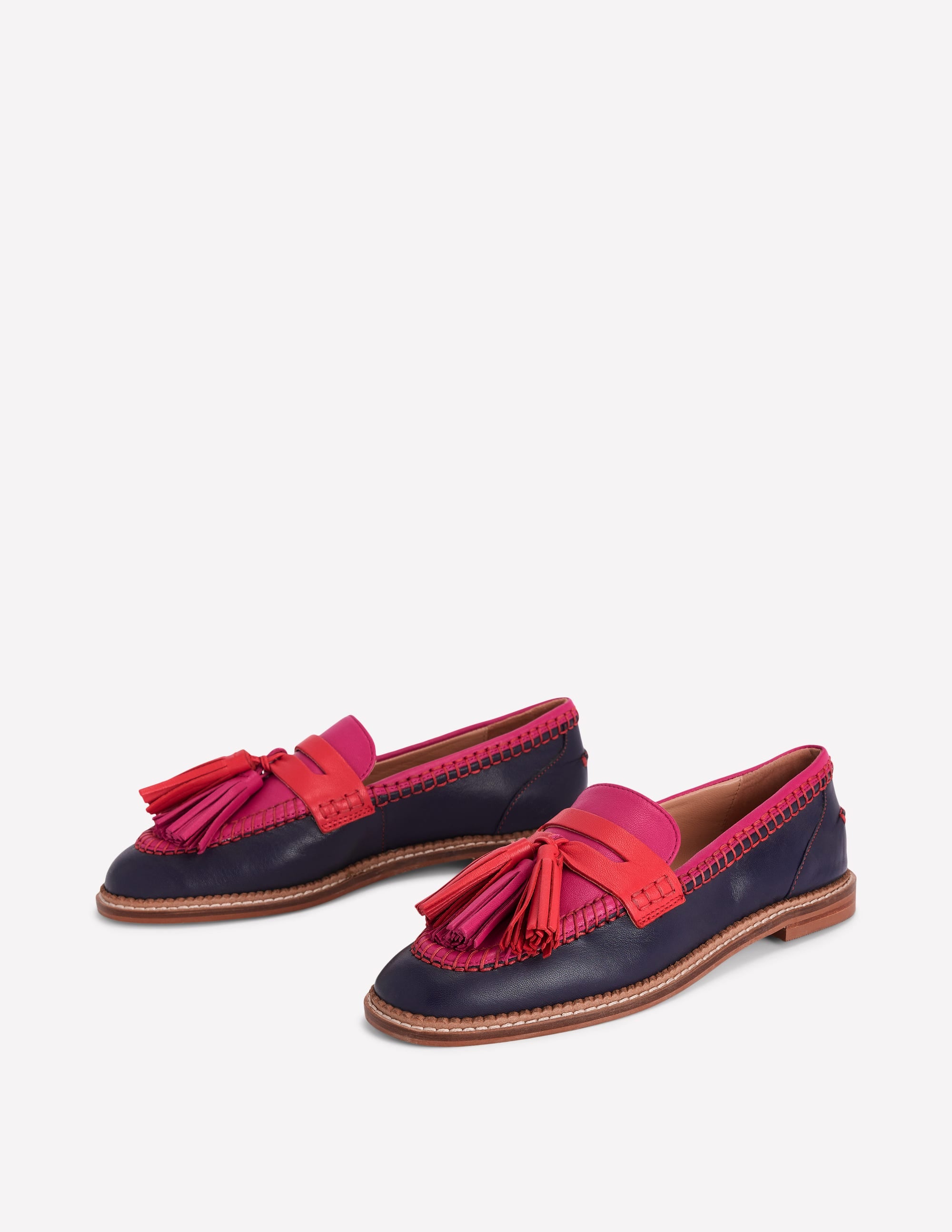 Nya Penny Loafers-Colourblock Tassel | Boden USA