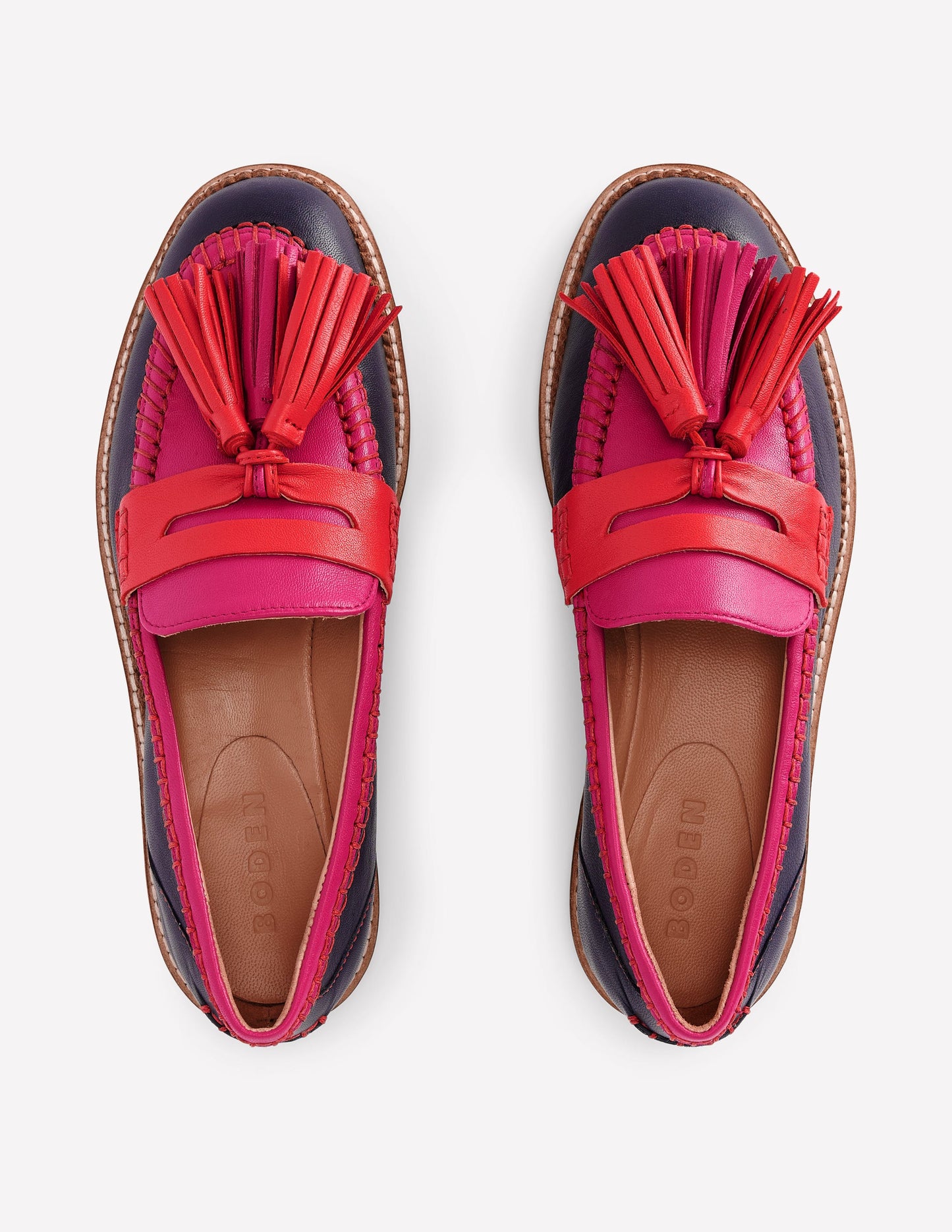 Nya Penny Loafers-Colourblock Tassel
