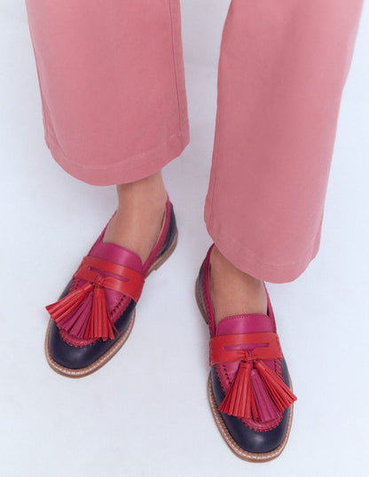 Nya Penny Loafers-Colourblock Tassel-1