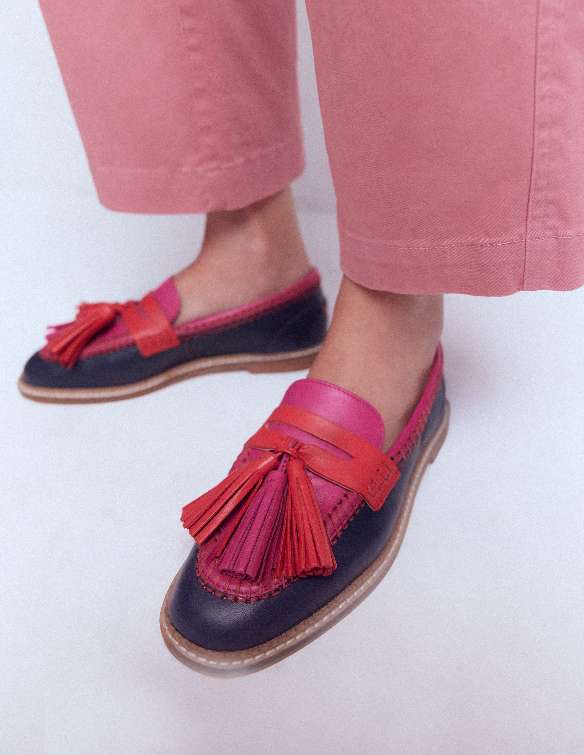 Nya Penny Loafers-Colourblock Tassel-4