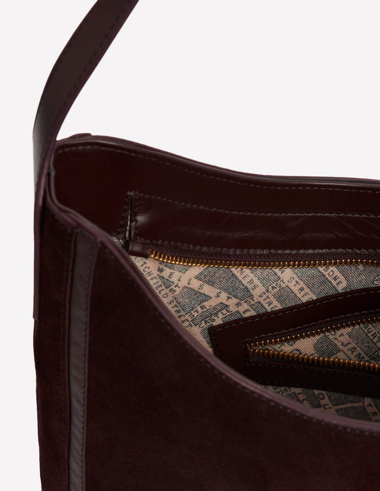 Suede Hobo Bag-Bitter Chocolate