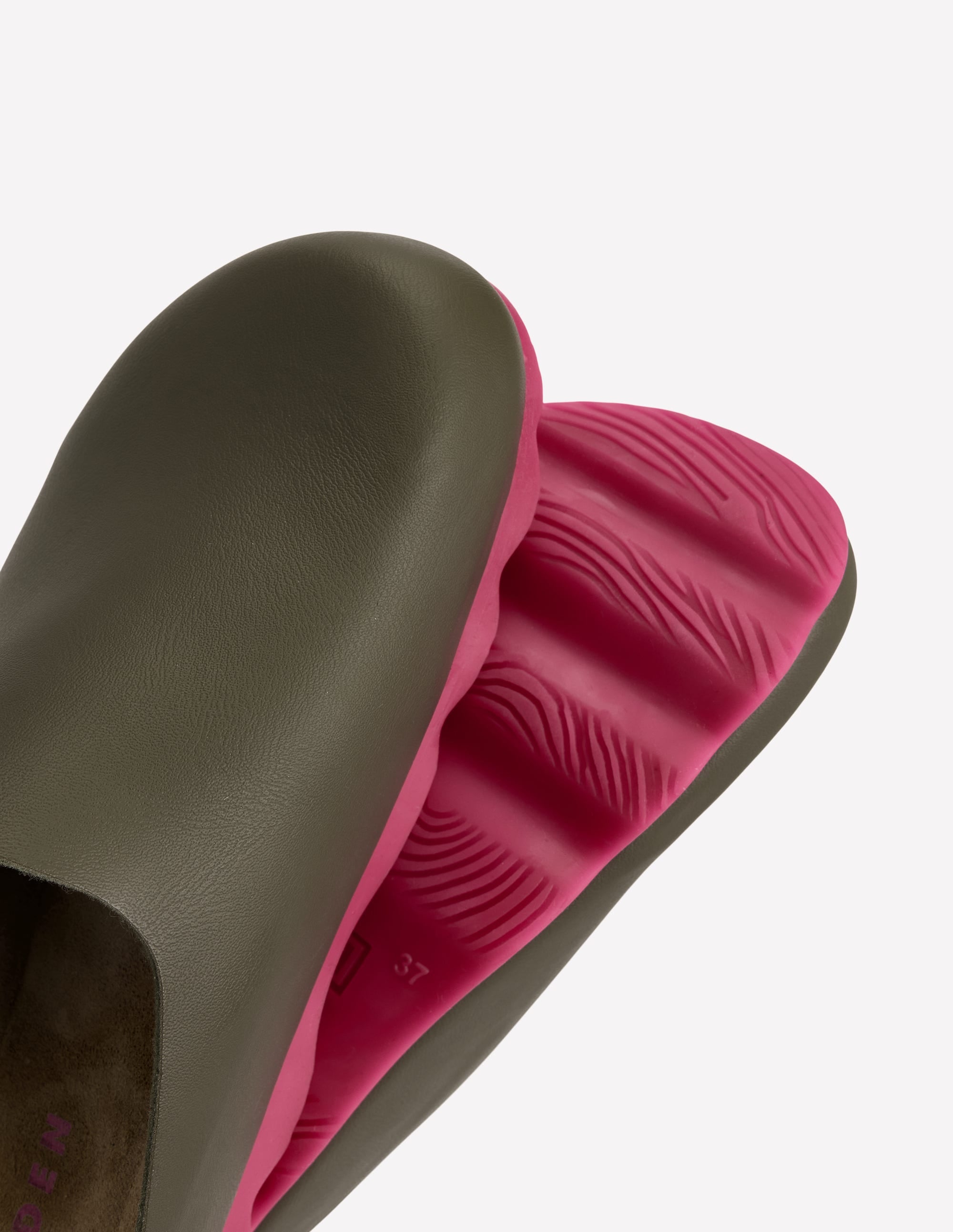 Lyla Colour Block Clogs-Khaki/Pink - Image 6